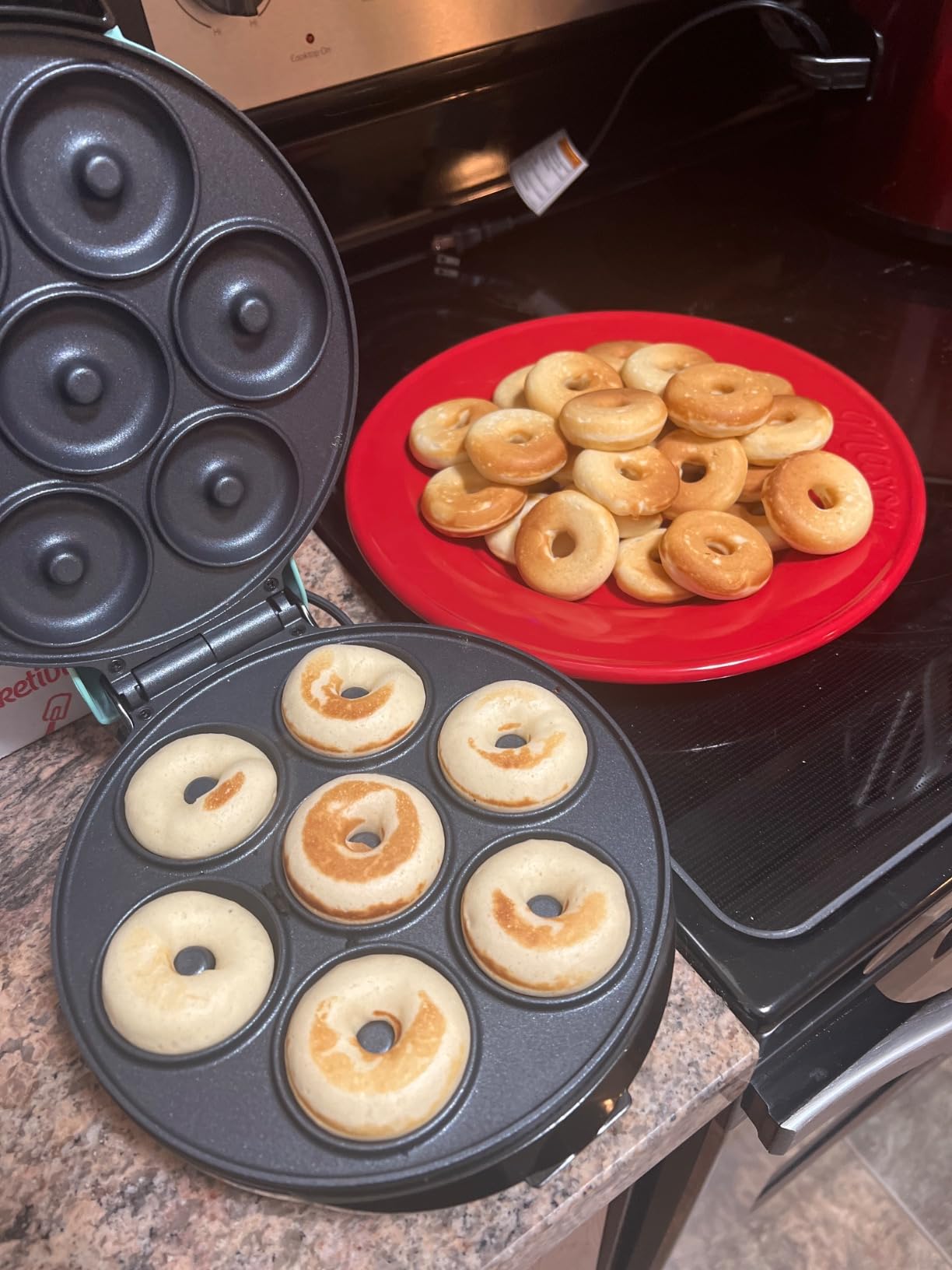 Dash Express Mini Donut Maker, 7 Donuts, Aqua customer photo 2