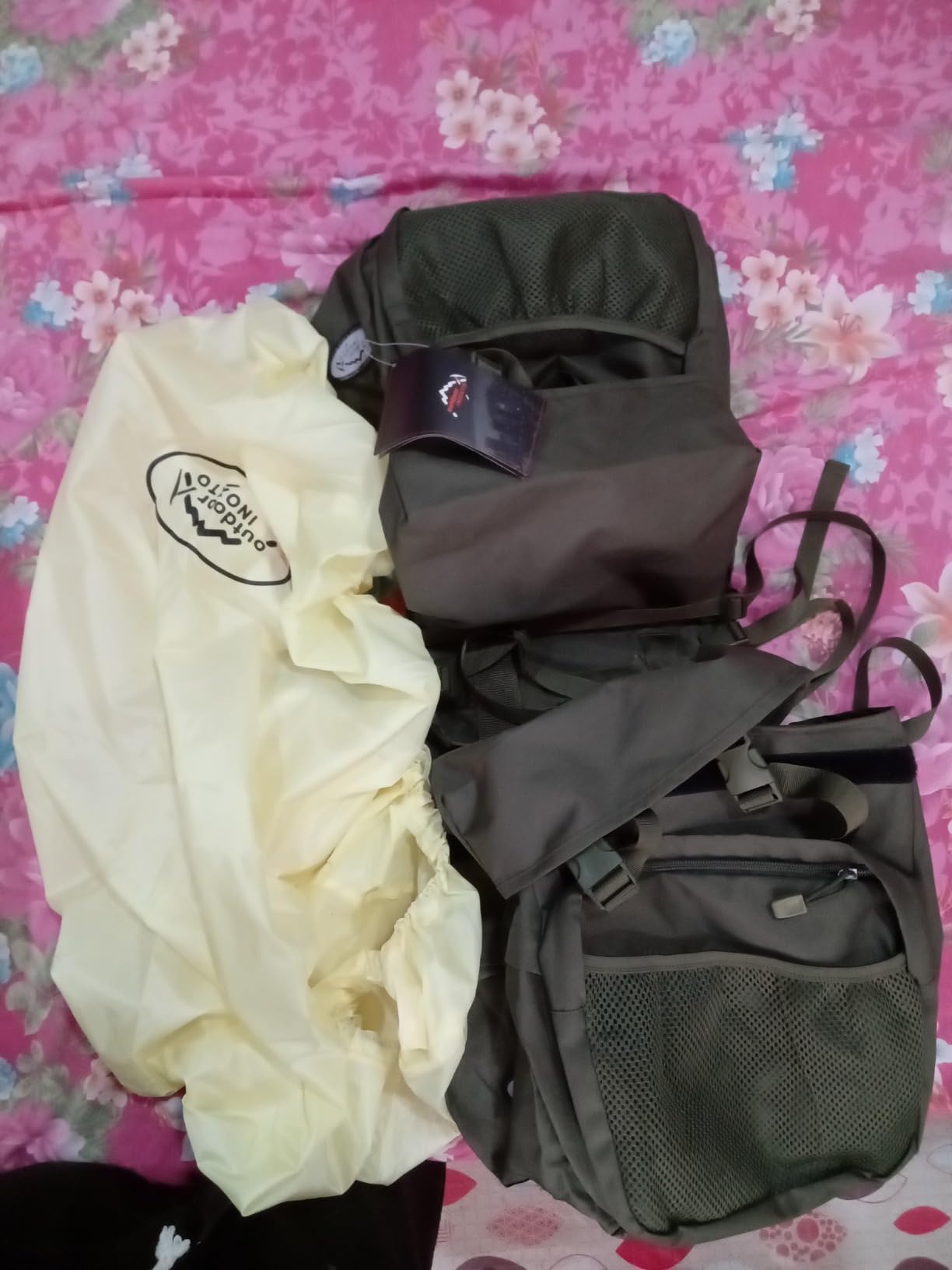 50L Bike Panniers, Waterproof Bicycle Rear Rack Bag with Rain Cover, Black customer photo 1
