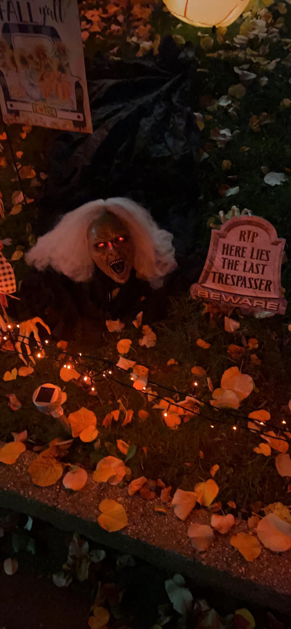 JOYIN Zombie Halloween Decoration Outdoor Witch Groundbreaker Halloween Graveyard Decor Outside, Scary Zombie Props with Sound Effect & Lighted Eyes for Haunted House, Lawn Yard Decorations customer photo 2
