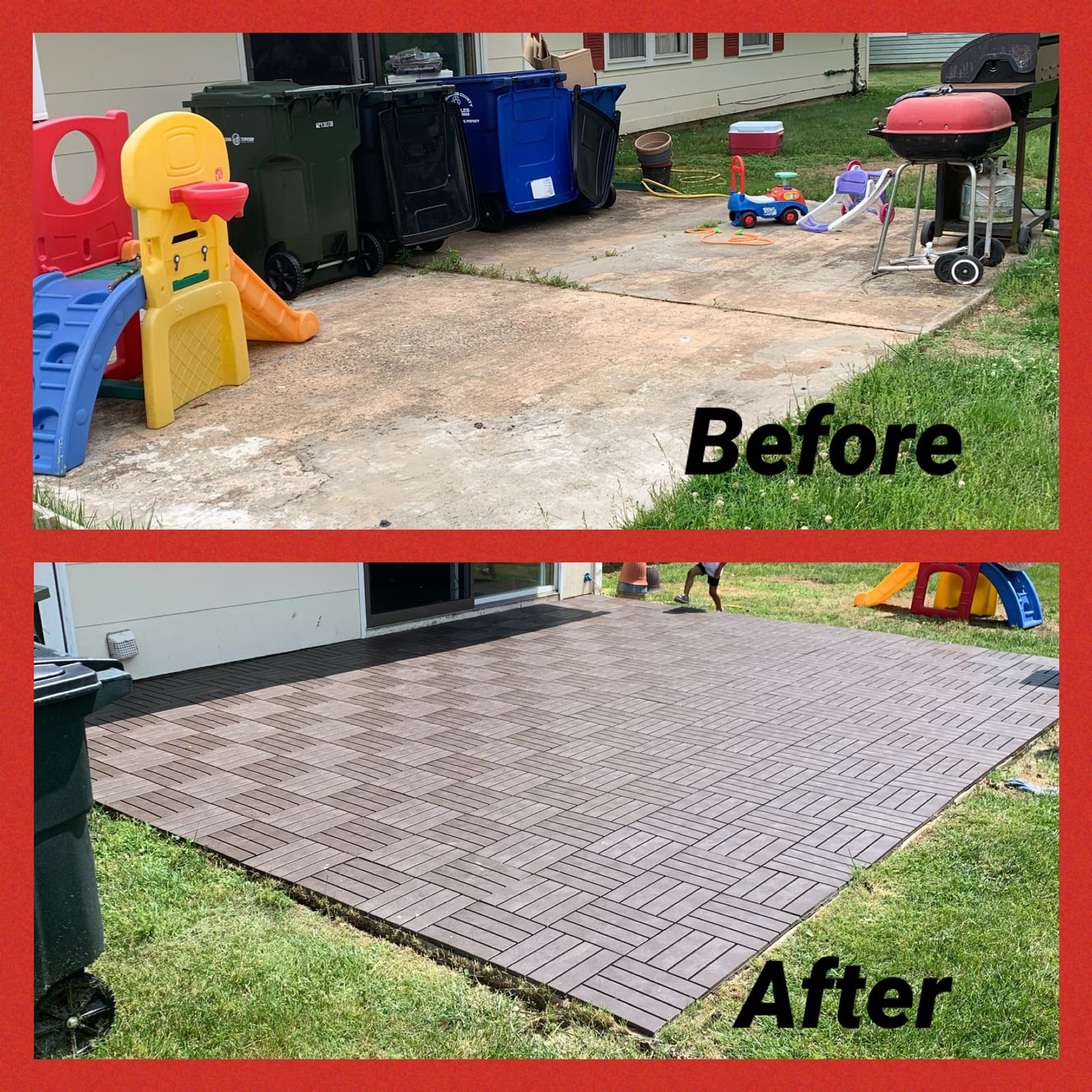 ASTEROUTDOOR Interlocking Deck Tiles Plastic Waterproof Outdoor Flooring 12