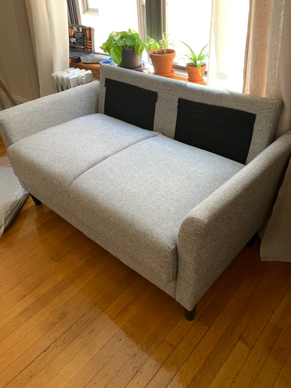 ZINUS Jackie Loveseat Sofa, Easy, Tool-Free Assembly, Dark Grey customer photo 2