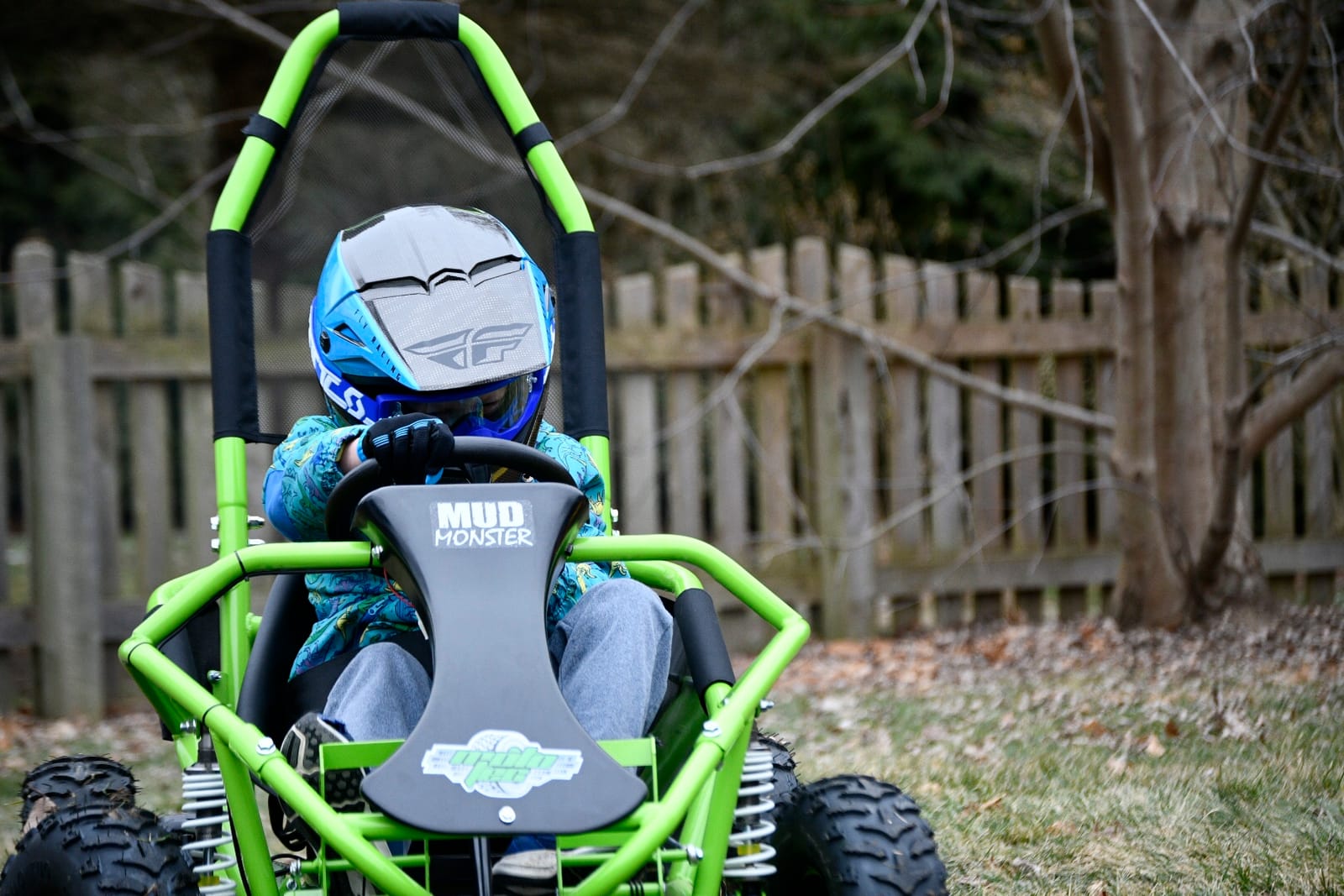 MotoTec Mud 98cc Go Kart Full Suspension Blue customer photo 2
