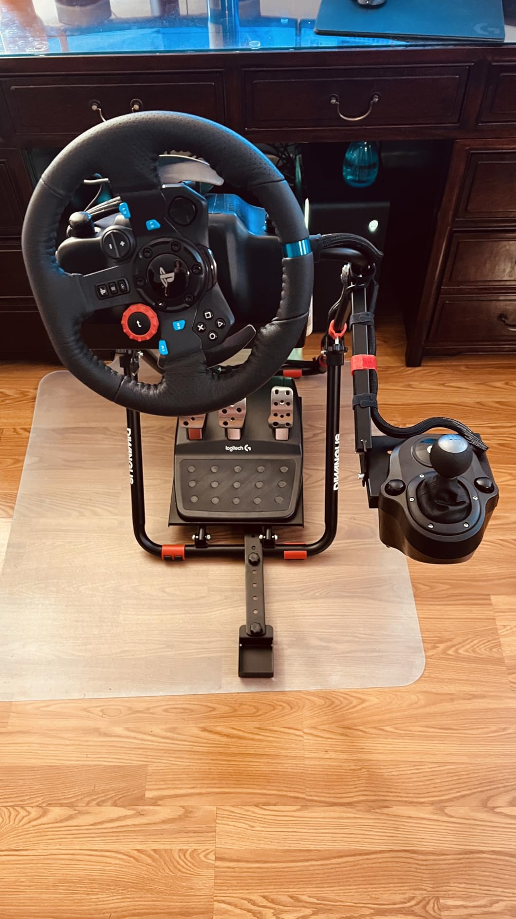 DIWANGUS Foldable & Adjustable Sim Racing Wheel Stand with Shifter Mount customer photo 2
