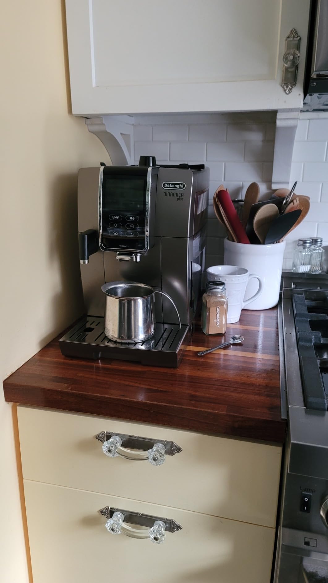 De'Longhi Dinamica LatteCrema Espresso Machine with Automatic Milk Frother for Latte, Cappuccino, Built-in Grinder, Silver, ECAM35075SI customer photo 1