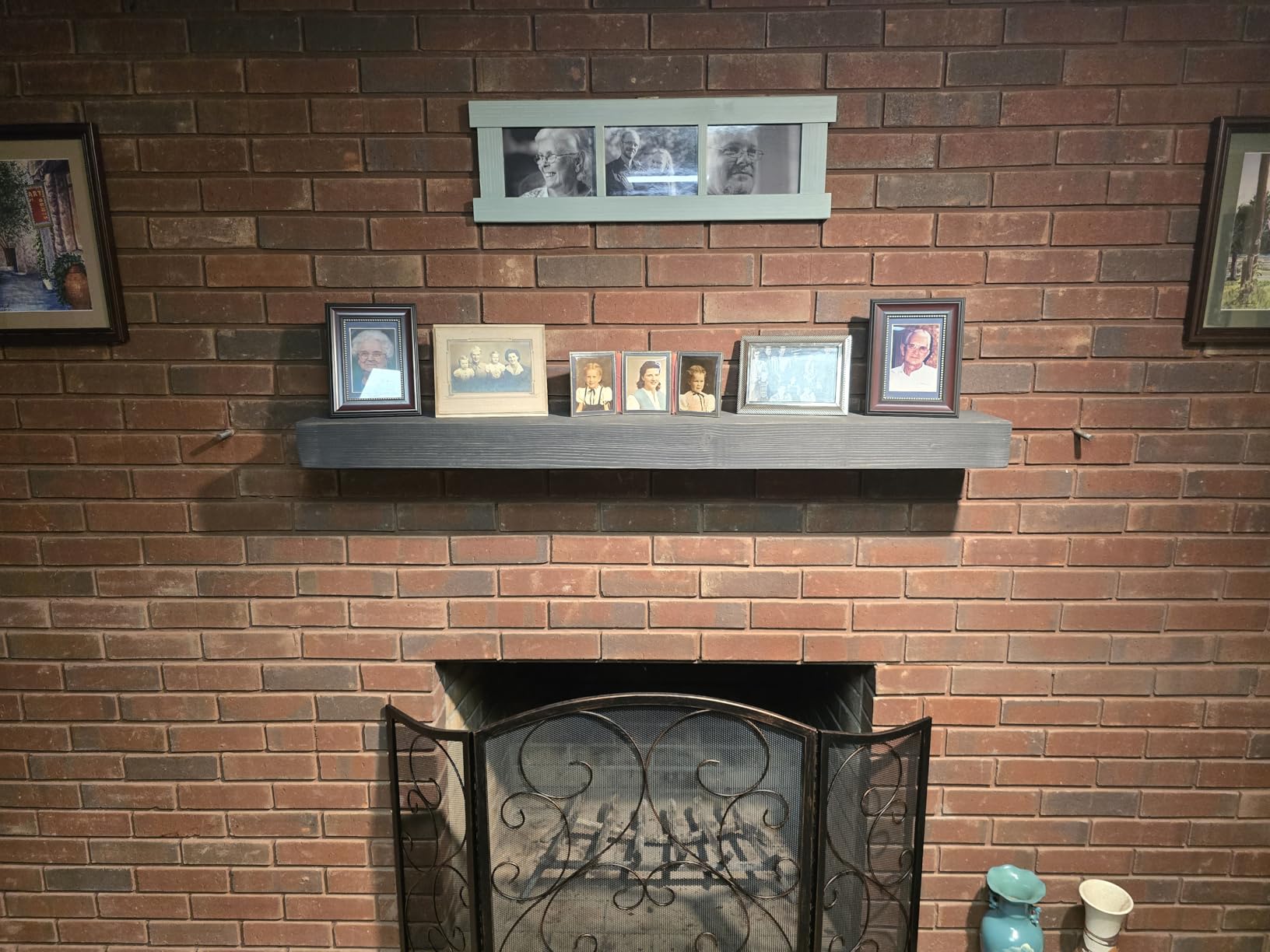 Fire Beauty 3 Panel Wrought Iron Fireplace Screen 48×30In(Black) customer photo 1