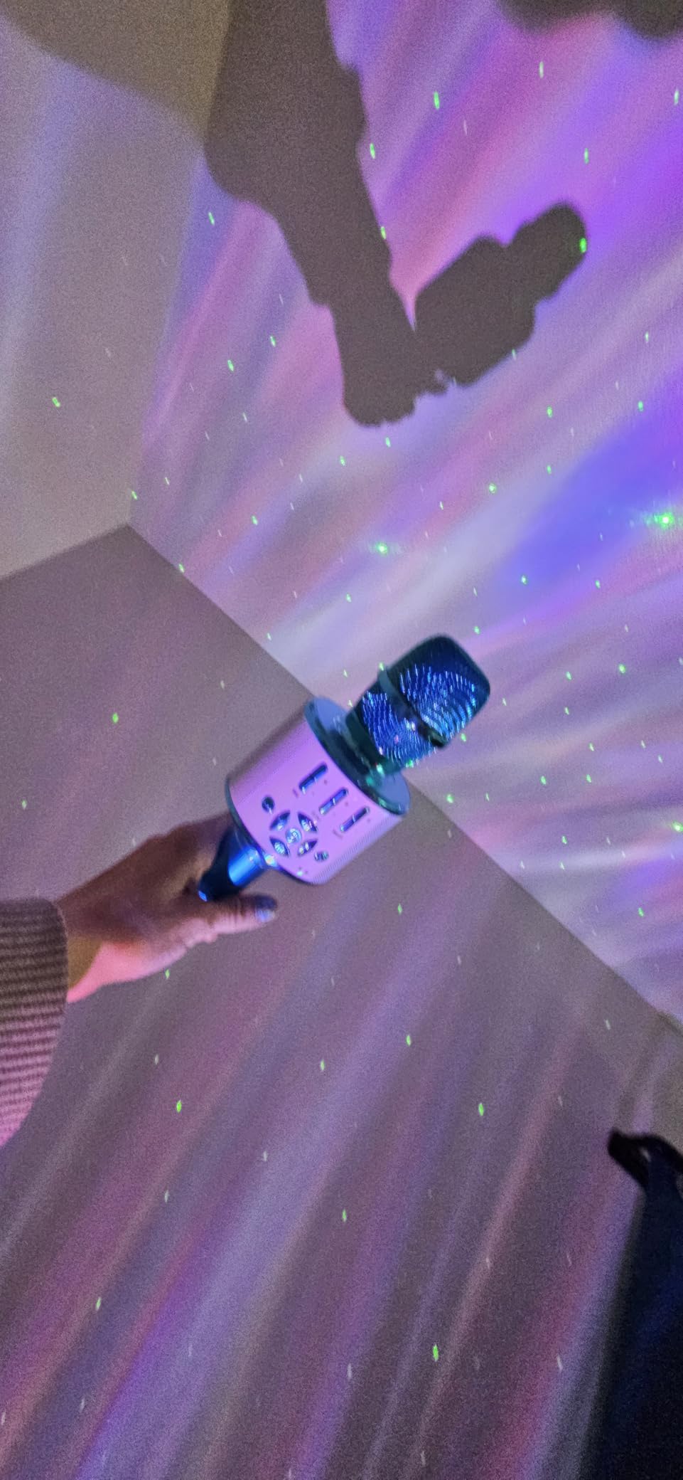Amazmic Kids Karaoke Microphone Machine Toys for Girls Bluetooth Microphone with LED Light, Christmas Birthday Gift for Girls Boys 3-12+ Years Old (Blue) customer photo 2