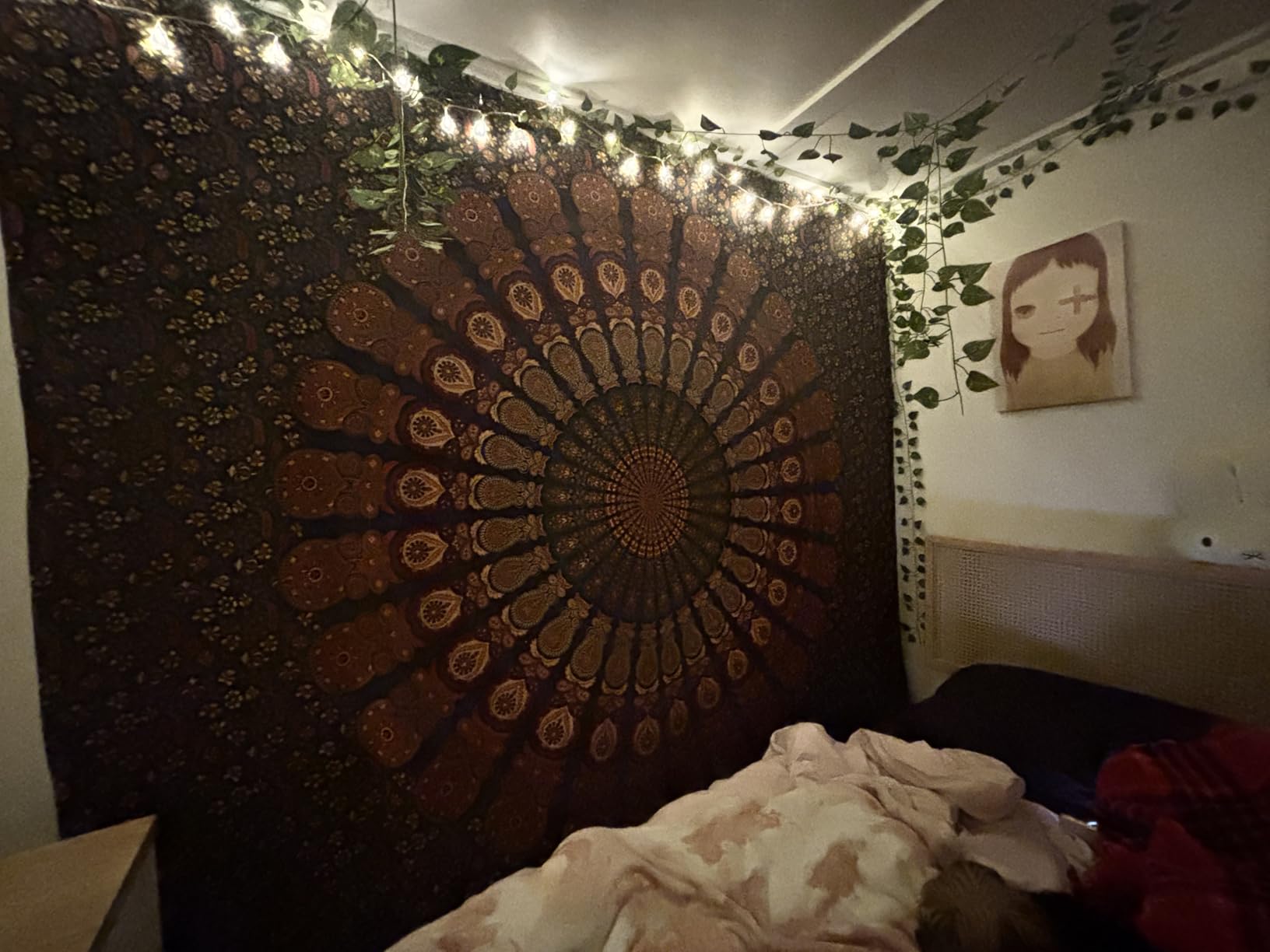 Bless International-Organic-Cotton-Golden-Blue-Handmade-Mandala-Tapestry customer photo 1