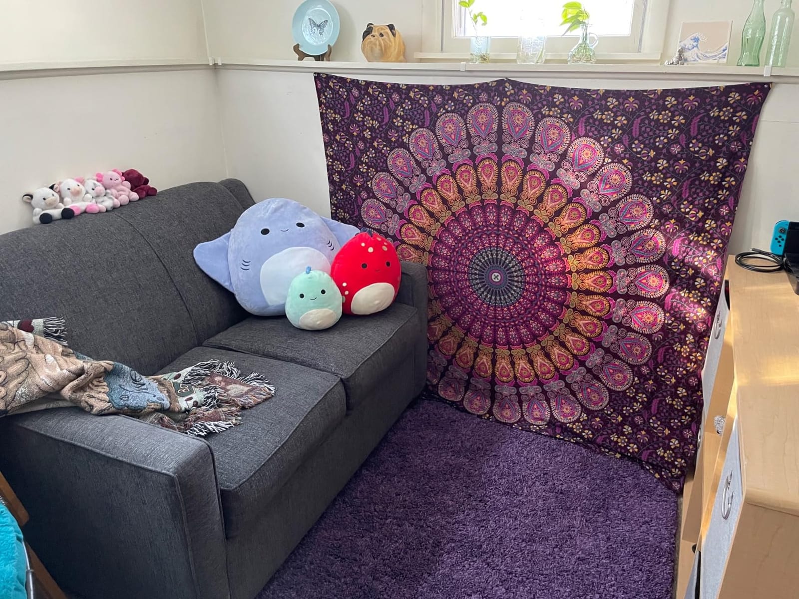 Bless International-Organic-Cotton-Golden-Blue-Handmade-Mandala-Tapestry customer photo 2