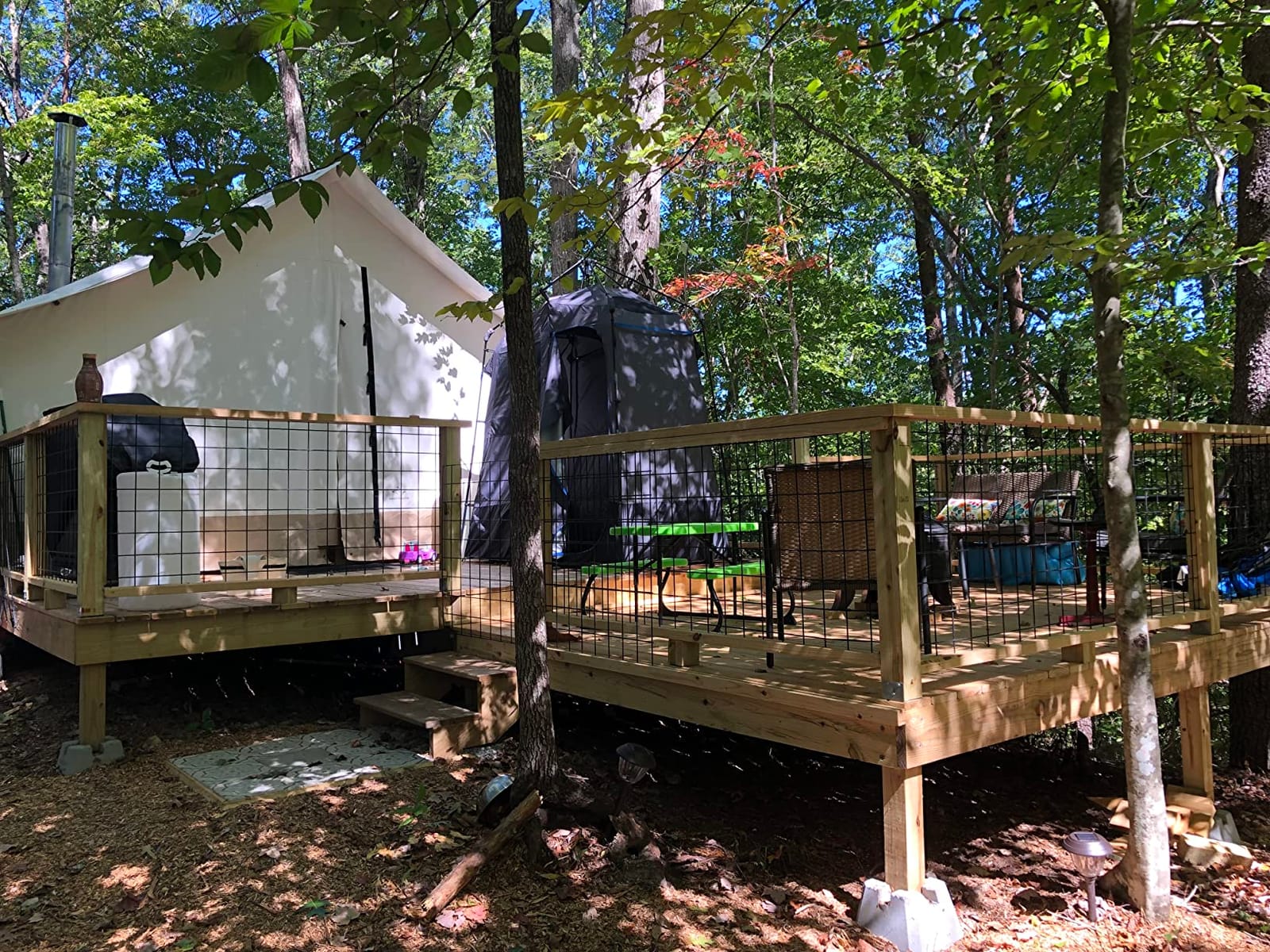 WHITEDUCK Alpha Canvas Wall Tent Waterproof 4 Season Outdoor Camping & Hunting Tent w/Heavy Duty Aluminum Frame, Best for Large Groups, Families & Outfitters, Fire Water Repellent customer photo 1