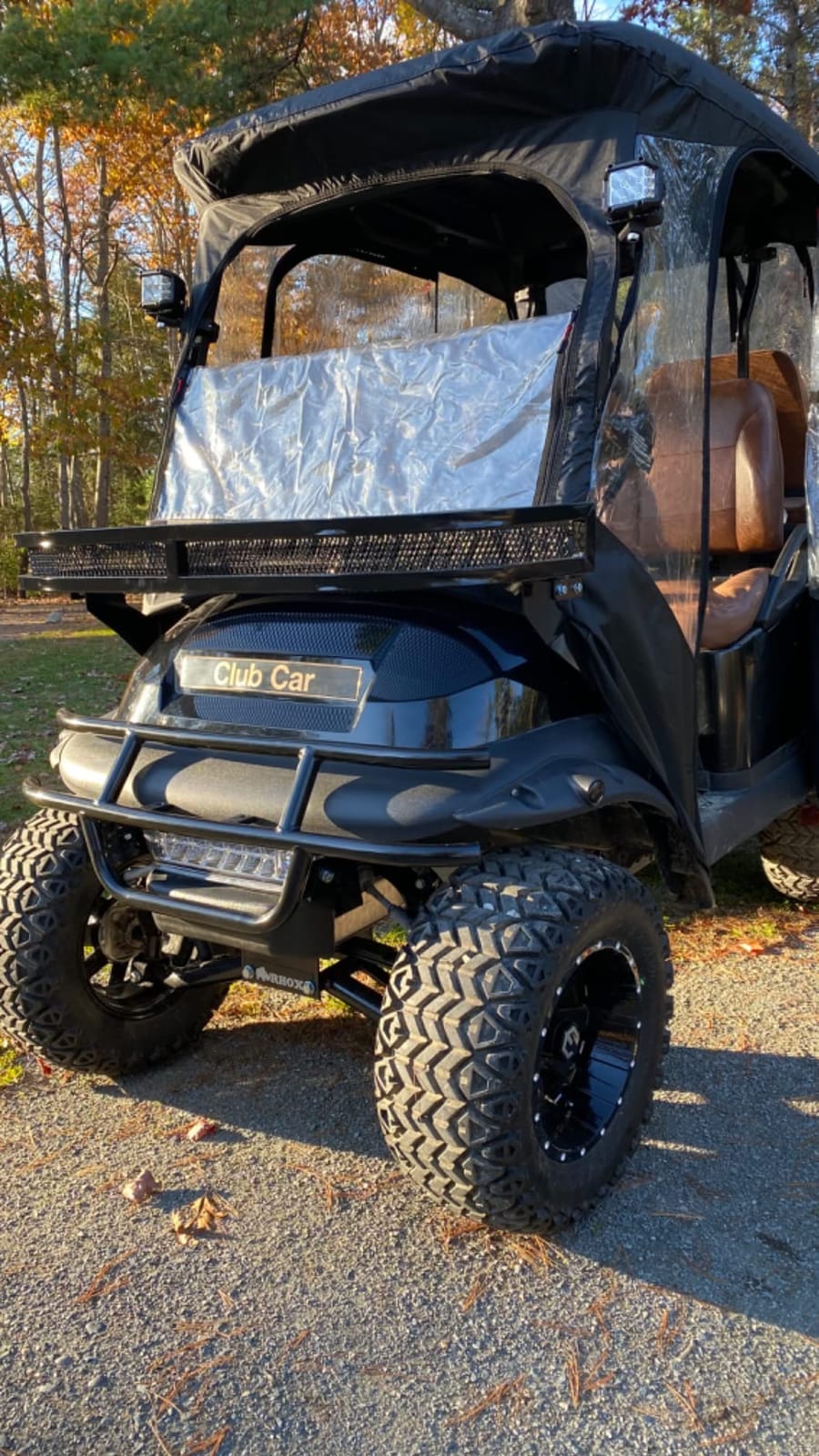 10L0L Golf Cart Enclosure for 4 Passengers Club Car Precedent - 57'' Roof Fit, Waterproof Transparent Driving Cover with Security Side Mirror Openings, Black - Fits 4 Seater customer photo 2