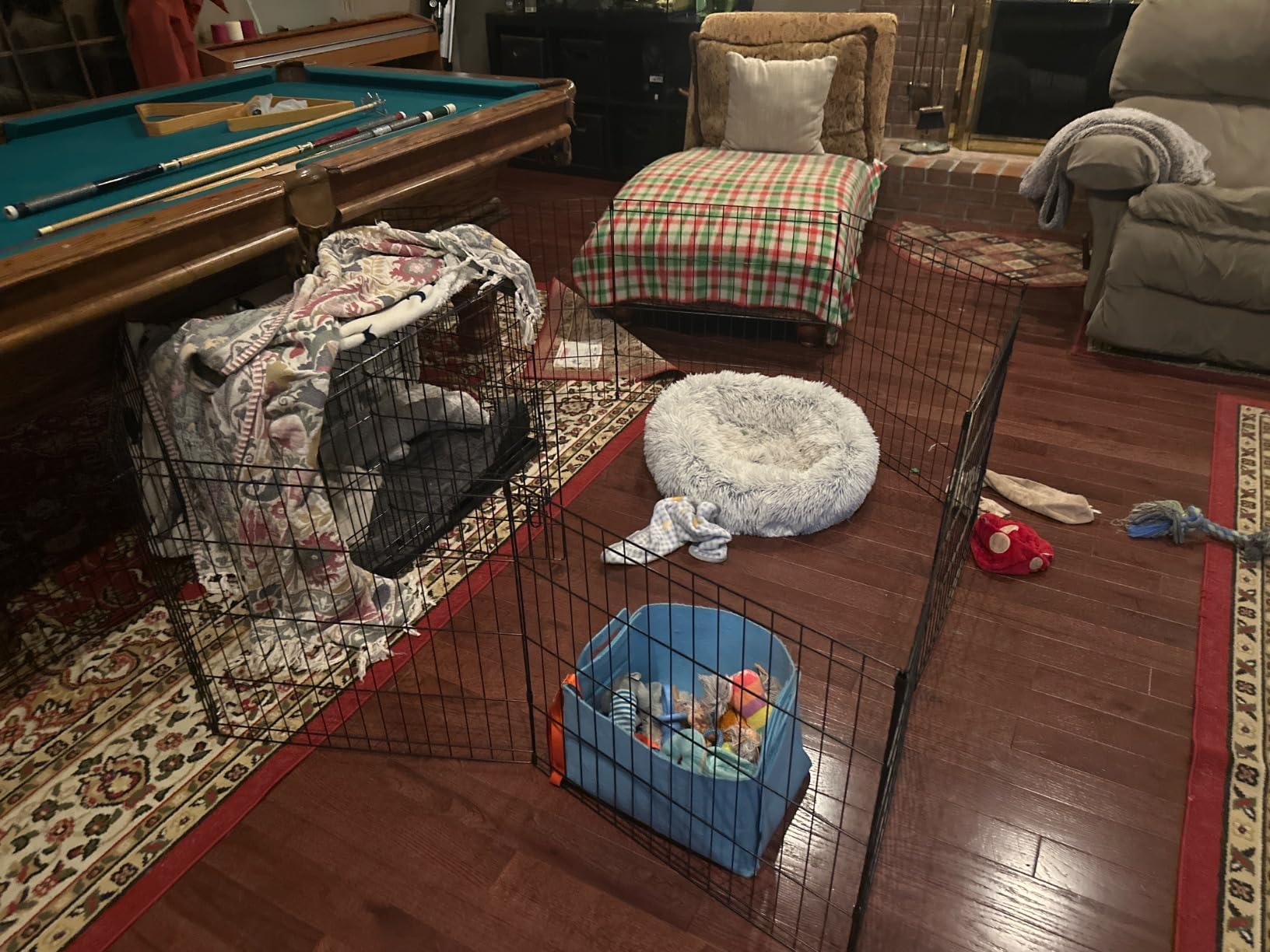 Puppy Pet Playpen 8 Panel 24 Inch Indoor Outdoor Metal Portable Folding Animal Exercise Dog Fence Ideal for Pet Animals Dog Cat Rabbit Breed Puppy (24