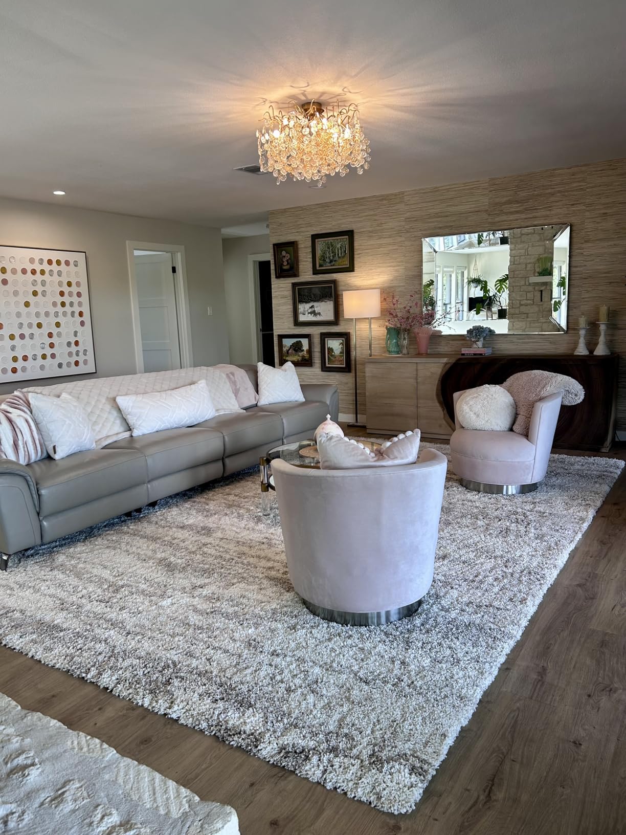 SAFAVIEH Hudson Shag Rug 8x10, Large Ivory & Beige SGH206B customer photo 2
