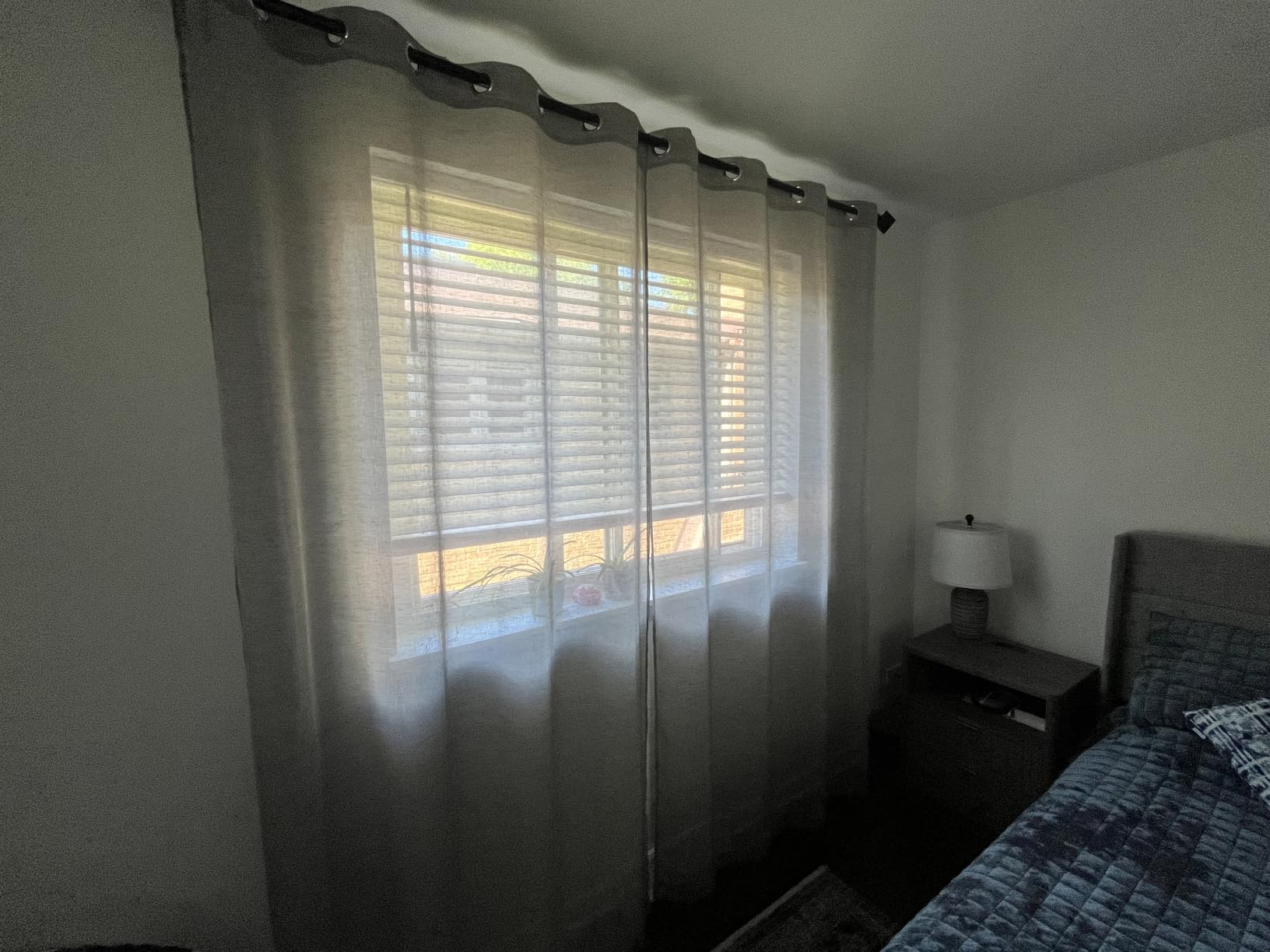 NICETOWN White Sheer Linen Curtains 84 Inch Length 2 Panels Set, W52xL84 customer photo 1