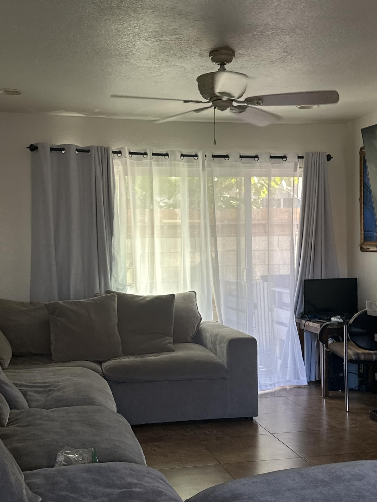 NICETOWN White Sheer Linen Curtains 84 Inch Length 2 Panels Set, W52xL84 customer photo 2