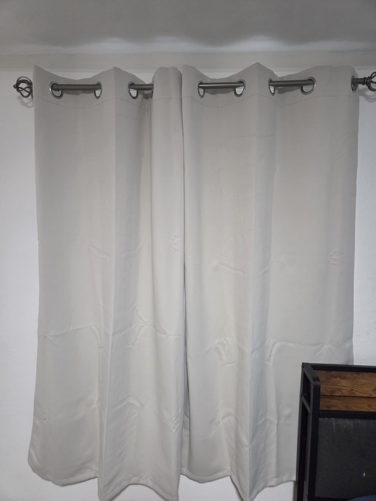 H.VERSAILTEX Blackout Curtains for Bedroom Thermal Insulated Room Darkening Living Room Curtains 63 Inch Long Grommet Privacy Protection Window Curtain Panels/Drapes for Nursery,2 Panels,Ivory/Cream customer photo 1