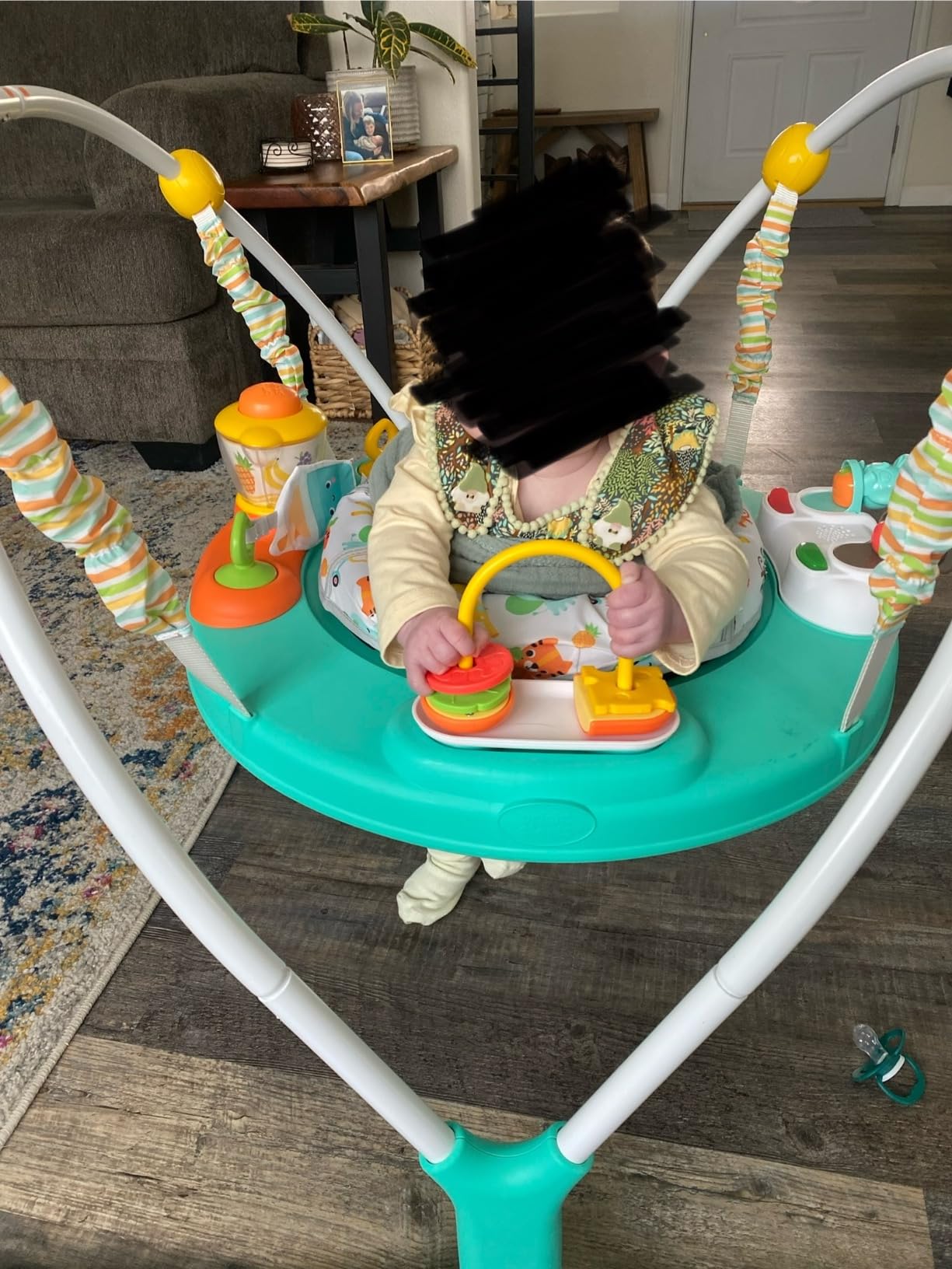Bright Starts Bounce Bounce Baby 2-in-1 Activity Jumper & Table - Playful Palms customer photo 2