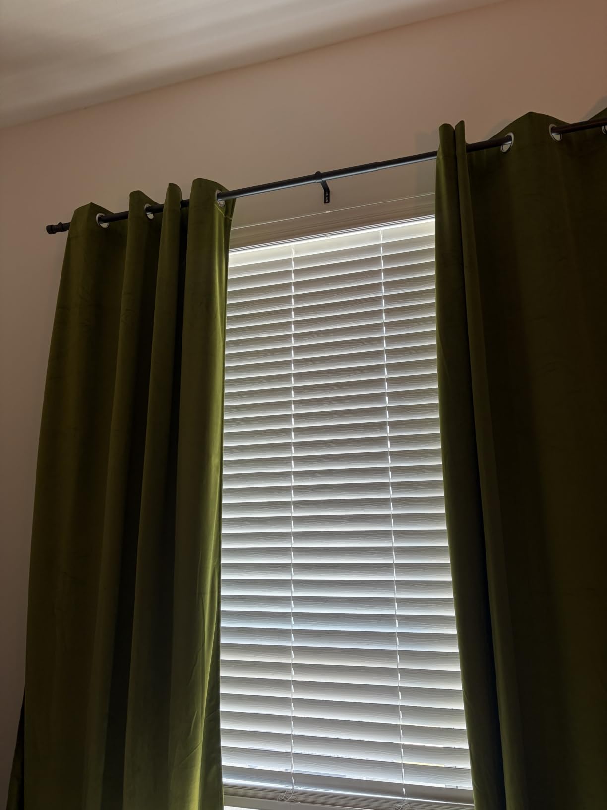 MIULEE Velvet Curtains Olive Green 52 x 84 Inch Length Set of 2 customer photo 2