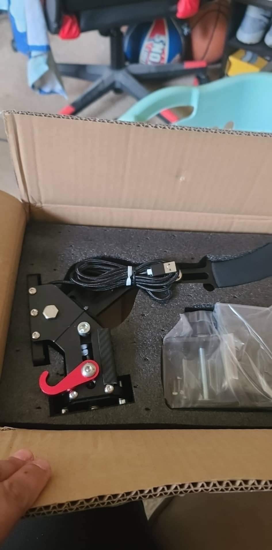 CXCESNS Sim Racing Handbrake for PC, 16Bit USB E-Brake for G29 G920 G923 customer photo 2