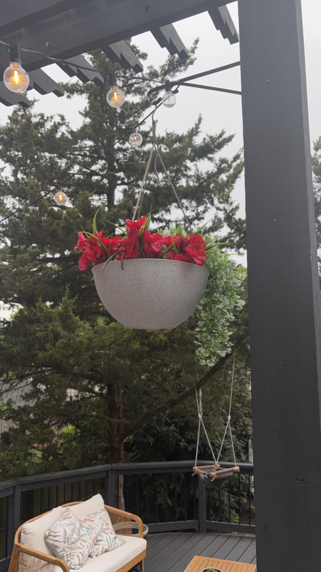 LA JOLIE MUSE Hanging Planter Baskets for Outdoor Plants, Set of 2, 13 Inch customer photo 1