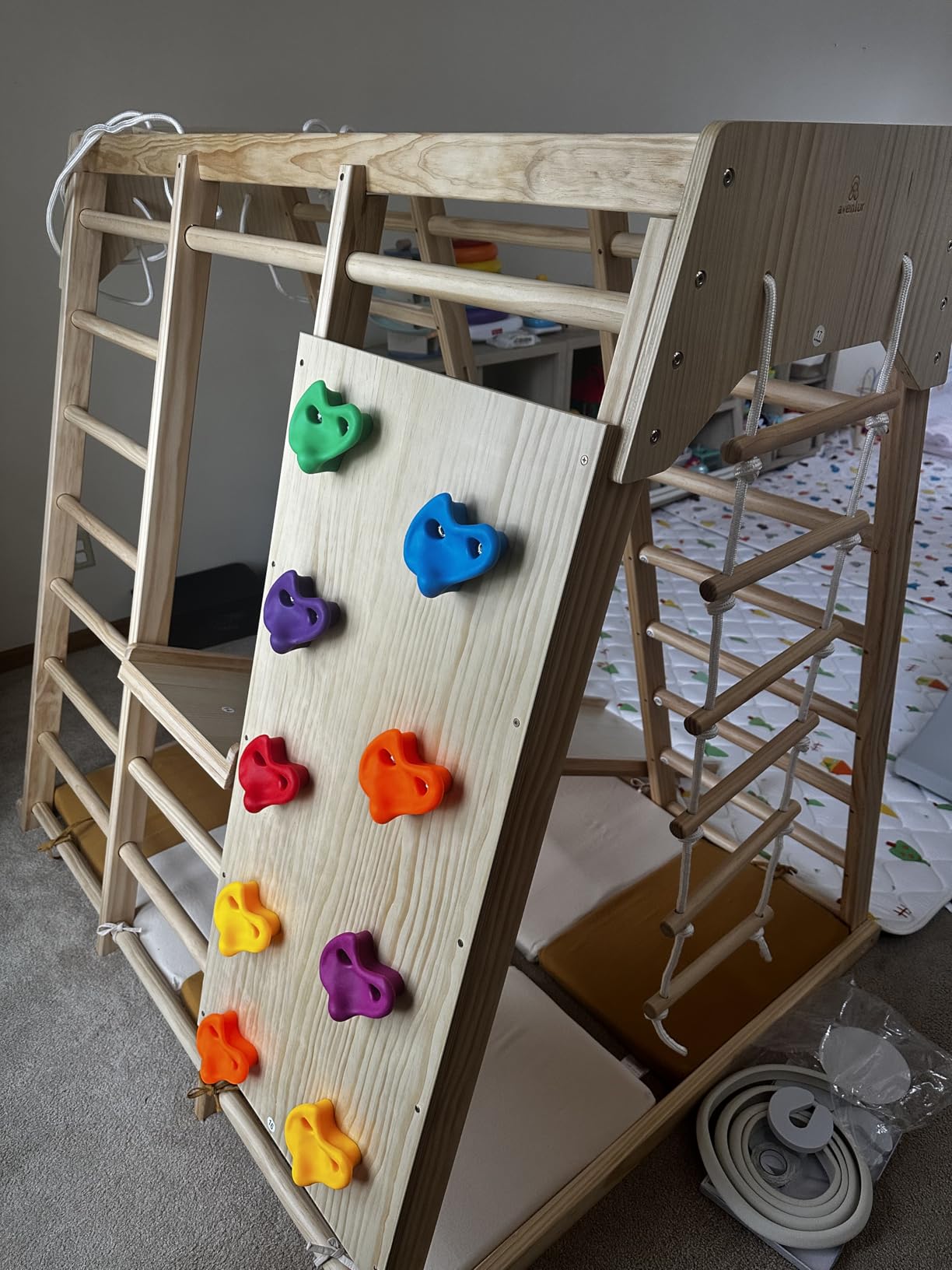 Avenlur Magnolia 7-in-1 Indoor Jungle Gym for Kids, Large, Natural customer photo 2