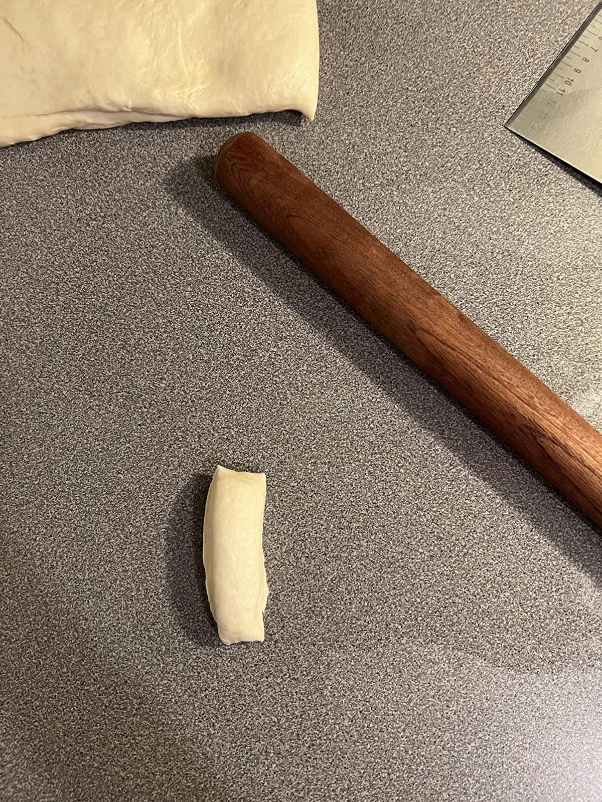 AISOSO French Rolling Pin for Baking,17.7 Inches Wooden Dough Roller,Brown customer photo 2
