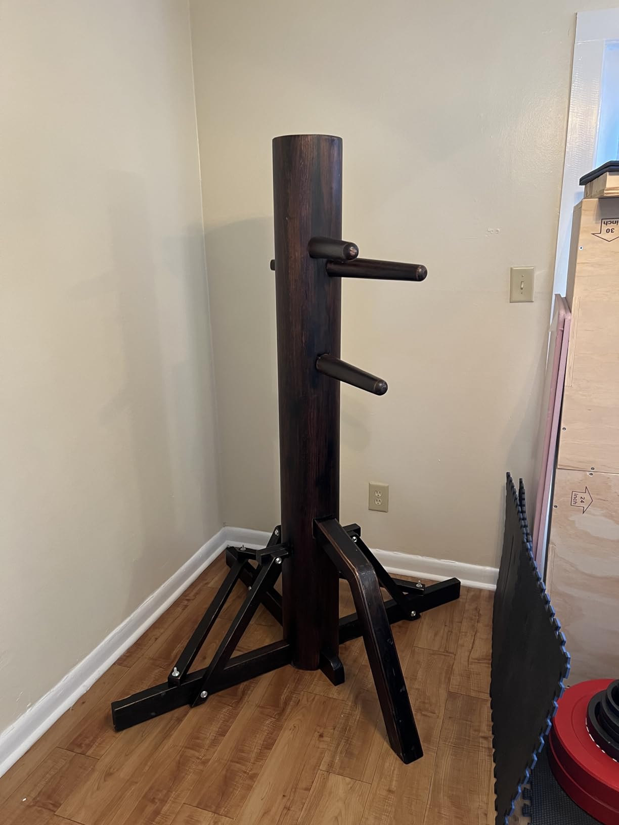 Adjustable Wing Chun Dummy Mook Yan Jong IP Man Training Target Wood Base customer photo 1