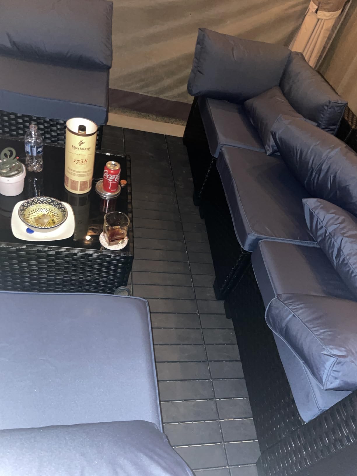 Rattaner Patio Sectional 6 Pieces All-Weather Wicker Patio Furniture Set Outdoor Sectional with Glass Table Non-Slip Cushions and Waterproof Cover, Khaki customer photo 1