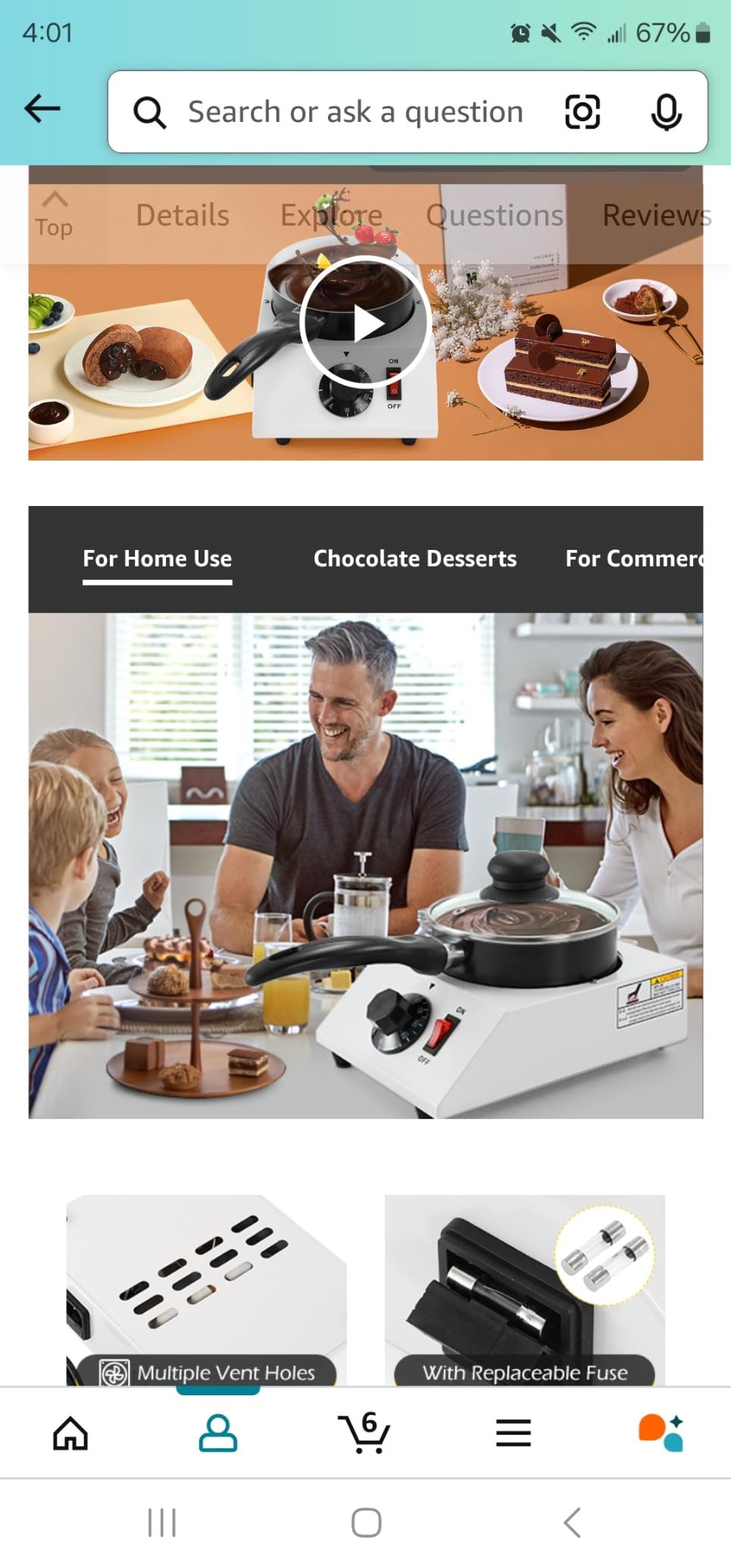 Dyna-Living Chocolate Melting Pot Electric Chocolate Melter Warmer Pot customer photo 1
