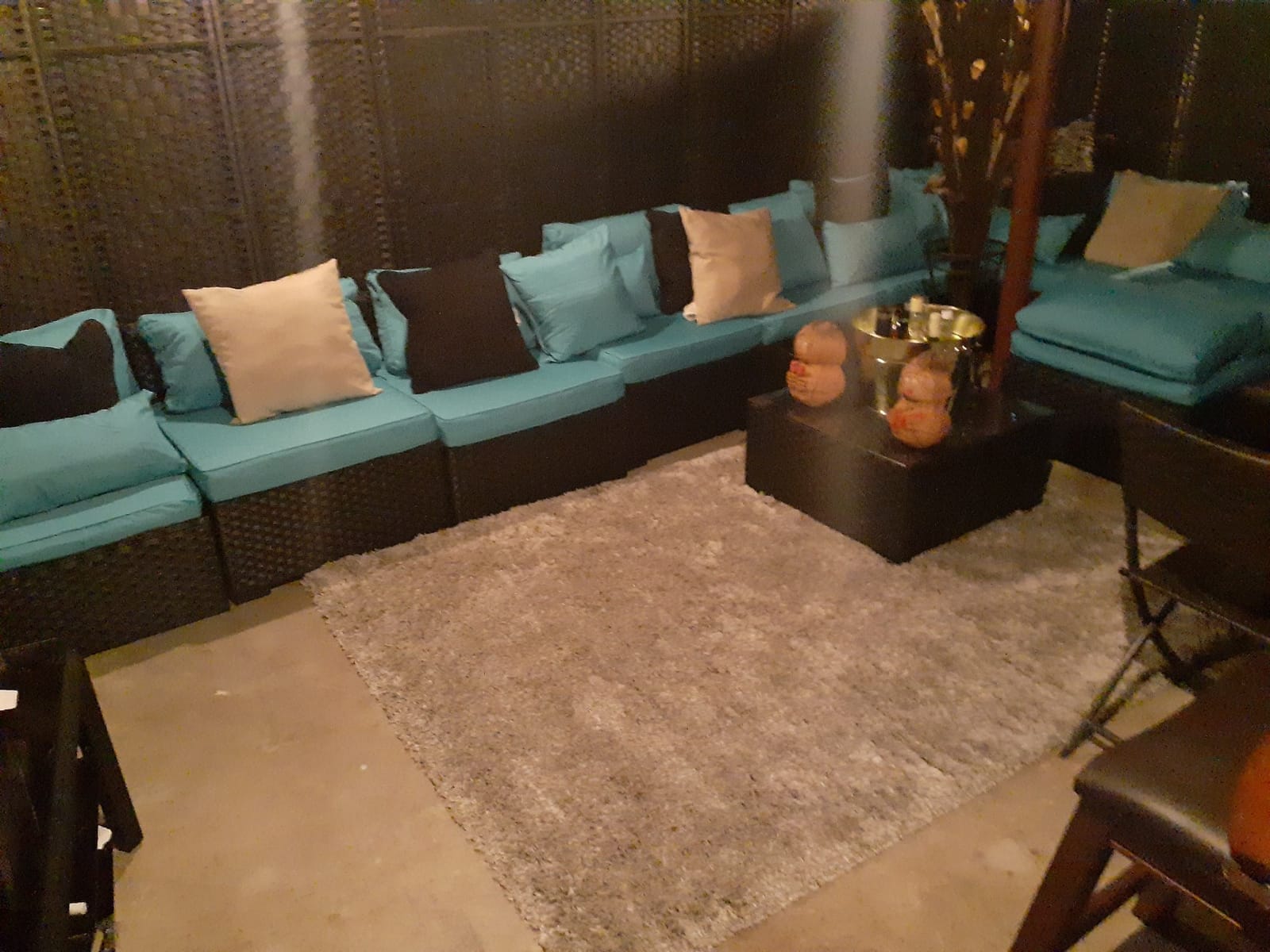 Rattaner 10 Pieces Outdoor Sectional All-Weather Wicker Patio Furniture Set Patio Sectional and Steel Fire Table and Glass Patio Table Non-Slip Cushions and Waterproof Covers, Khaki customer photo 1