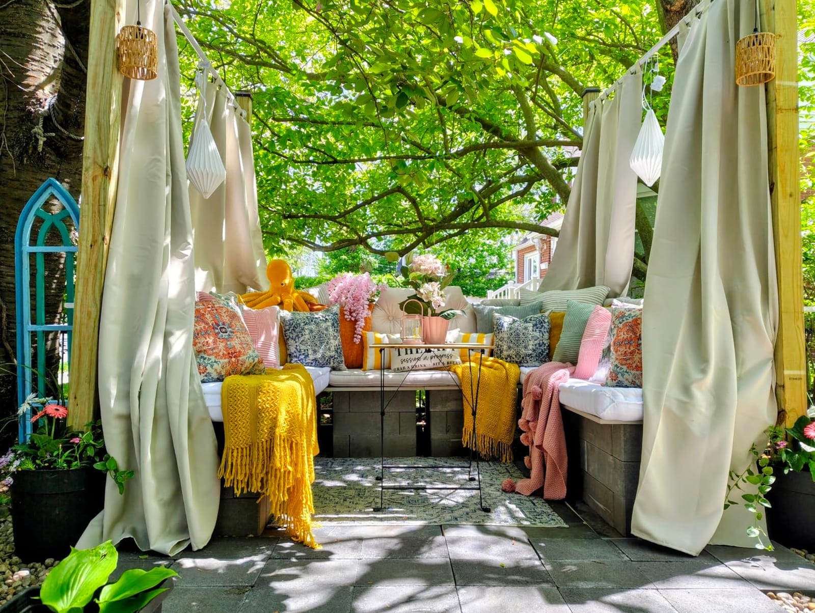 NICETOWN Outdoor Curtains for Patio Waterproof 84