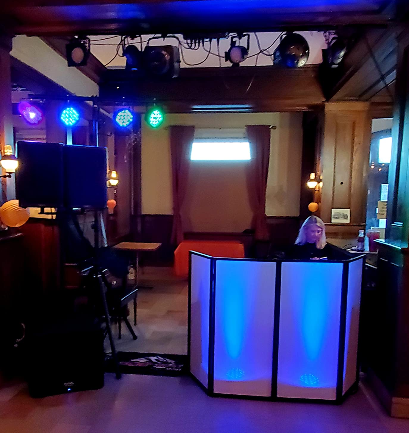 DJ Facade DJ Booth White&Black w/Carry Bag Portable DJ Event Facade Foldable Cover Screen Front Board Video Light Projector Display Scrim Panel customer photo 2