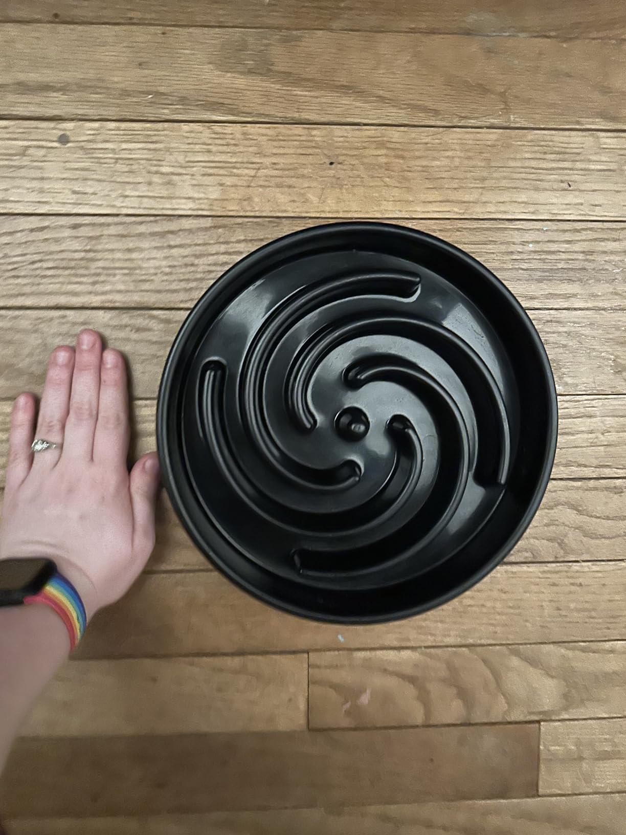 Slow Feeder Dog Bowls for Large Medium Dog Non Slip Maze Puzzle Bowl Pet Slower Food Feeding Dishes Interactive Bloat Stop Preventing Choking Healthy Dog Bowl, Black customer photo 2