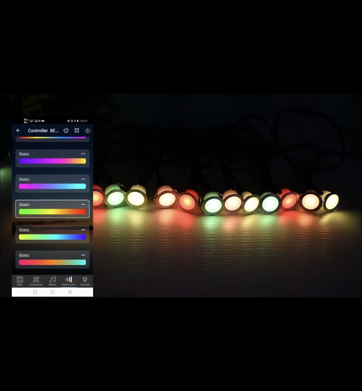 FVTLED LED Deck Lights Kit, 30pcs Φ1.22 WiFi Smart Phone Control Low Voltage Recessed RGBW Deck Lighting Waterproof Outdoor Yard Path Stair Decor, Black customer photo 2
