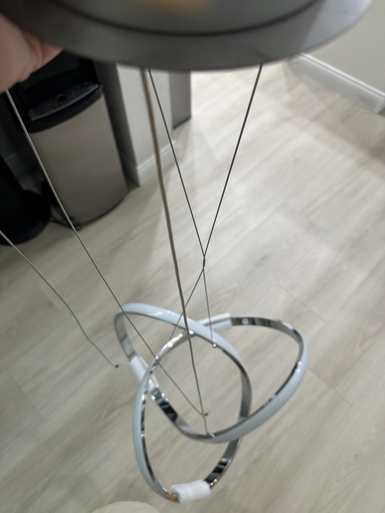MAYNA LED Pendant Light with Irregular Ring Lights,6000K White customer photo 1