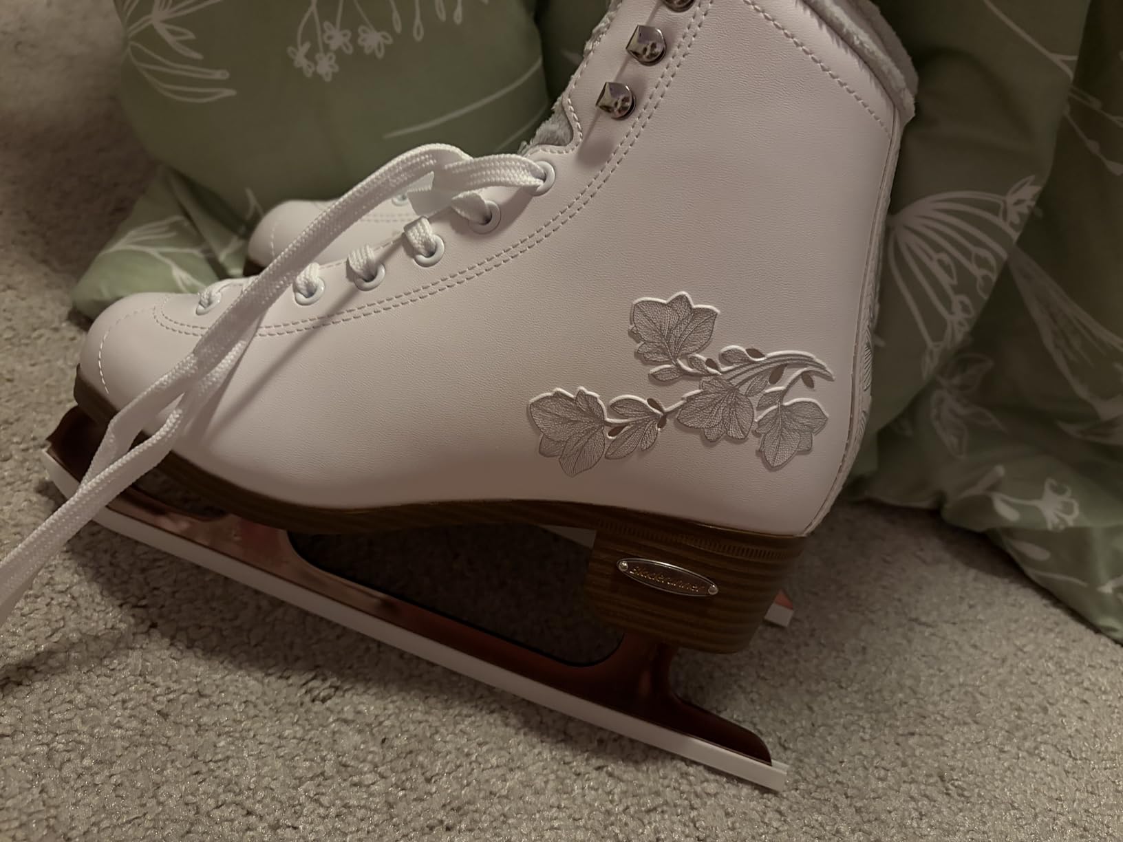 Rollerblade Bladerunner Ice Diva Women's Adult Figure Skates, White and Rose Gold, Ice Skates customer photo 1