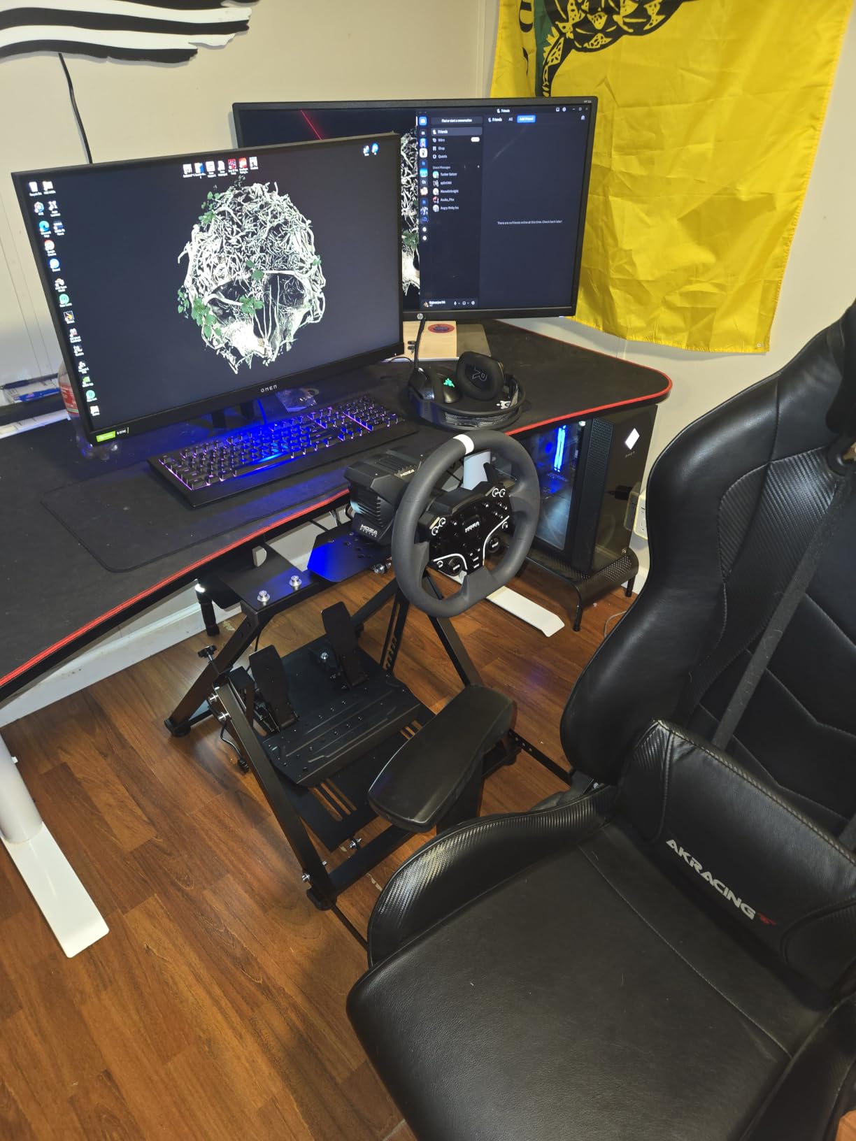 Marada X Frame Steering Wheel Stand Racing Sim Cockpit with Seat Slot customer photo 2