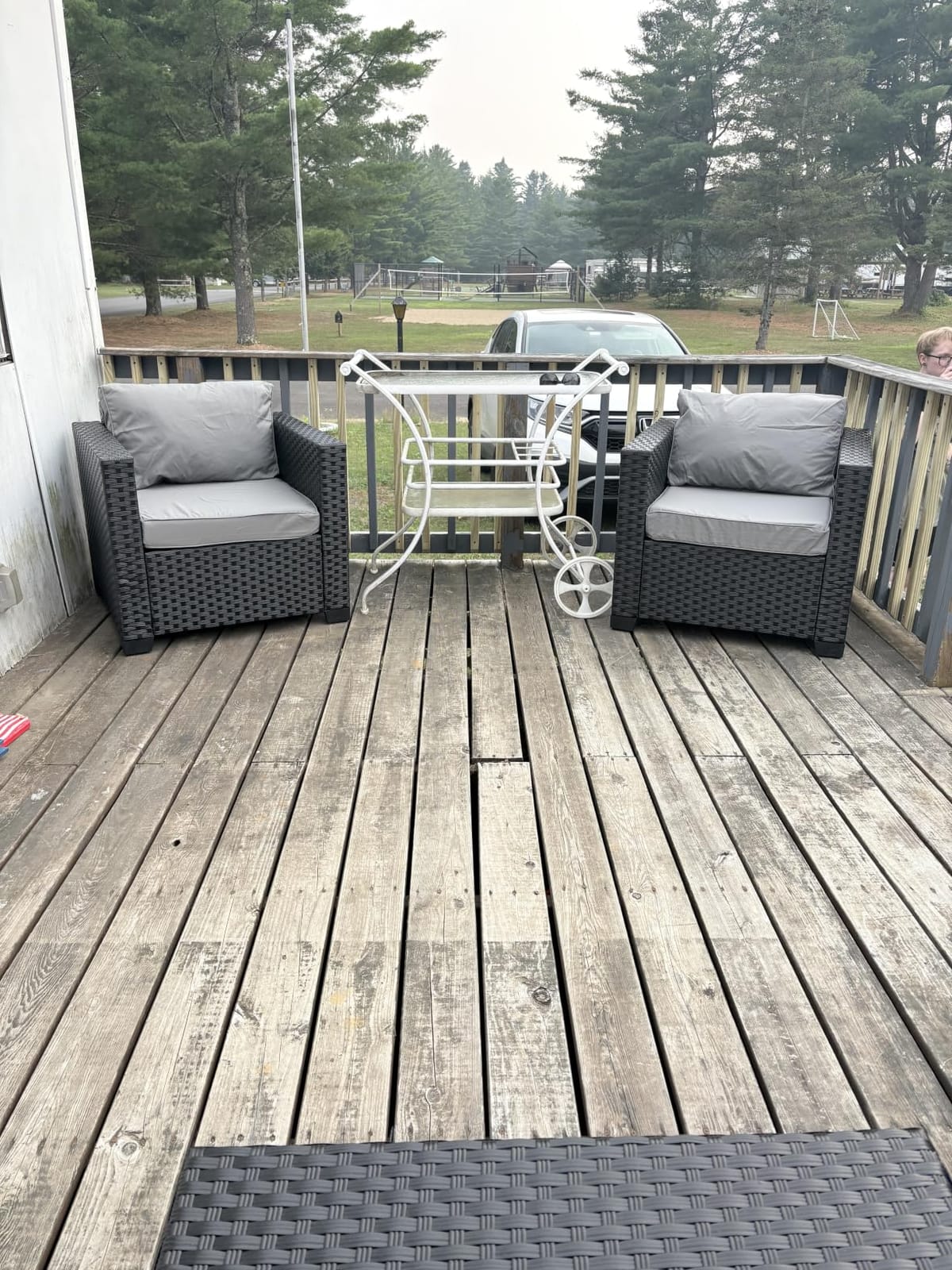 Rattaner Patio Wicker Furniture Set 6 Pieces Outdoor HDPE Wicker Conversation Couch Sectional Chair Sofa Set with Grey Cushions customer photo 2