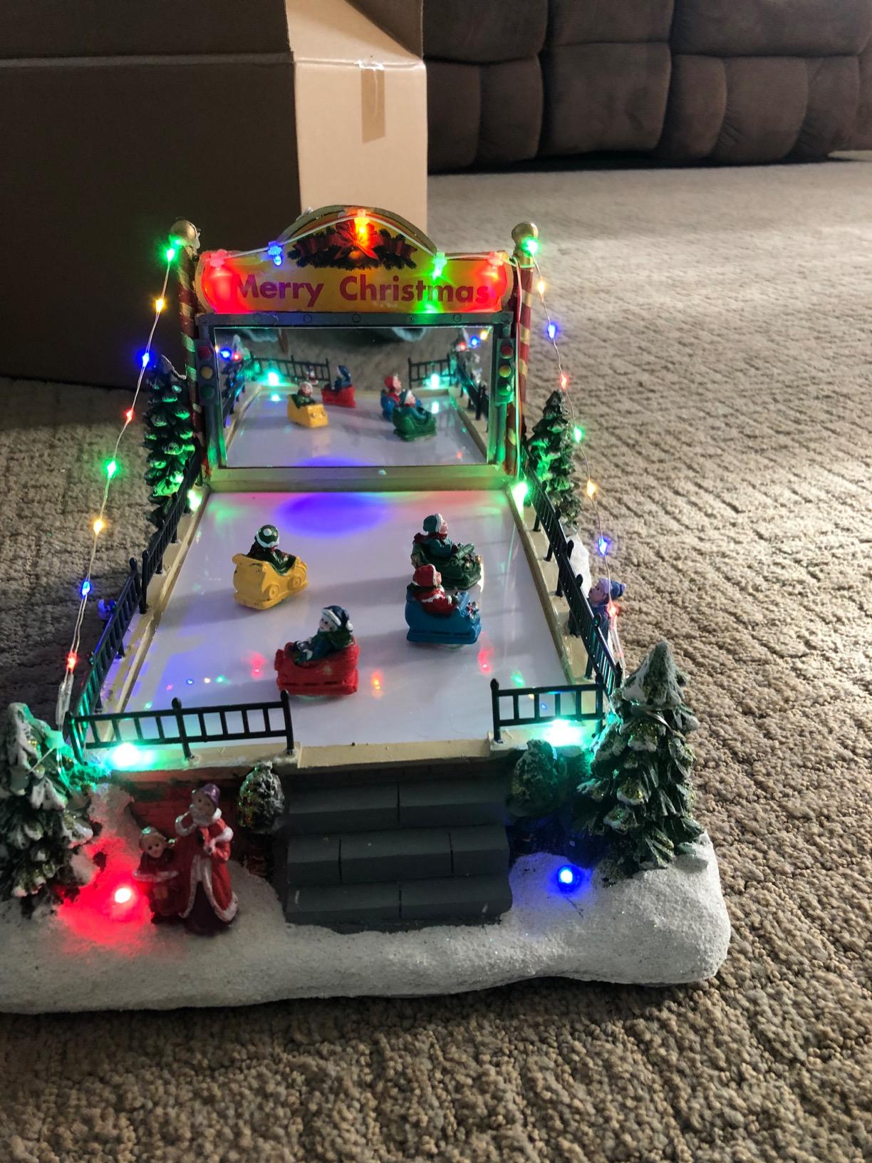Christmas Carnival Paradrop Ride Display - Animated Musical Snow Village - Perfect Addition to Your Christmas Indoor Decorations & Holiday Collections - A Thoughtful Gift to Your Loved Ones customer photo 2