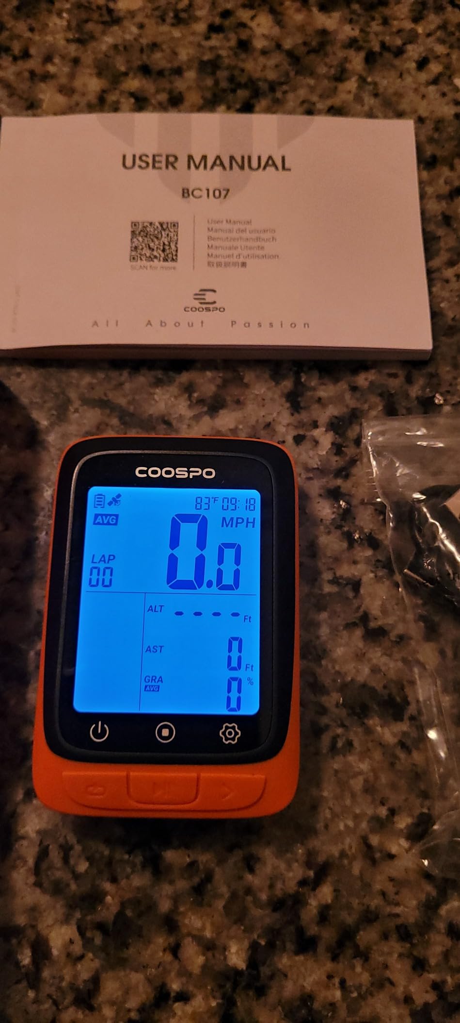 COOSPO Bike Computer Wireless GPS, Cycling Computer GPS Bike Tracker with Bluetooth/ANT+, Waterproof Bicycle Computer GPS Speedometer with Auto Backlight, 2.4 inch LCD Display customer photo 1