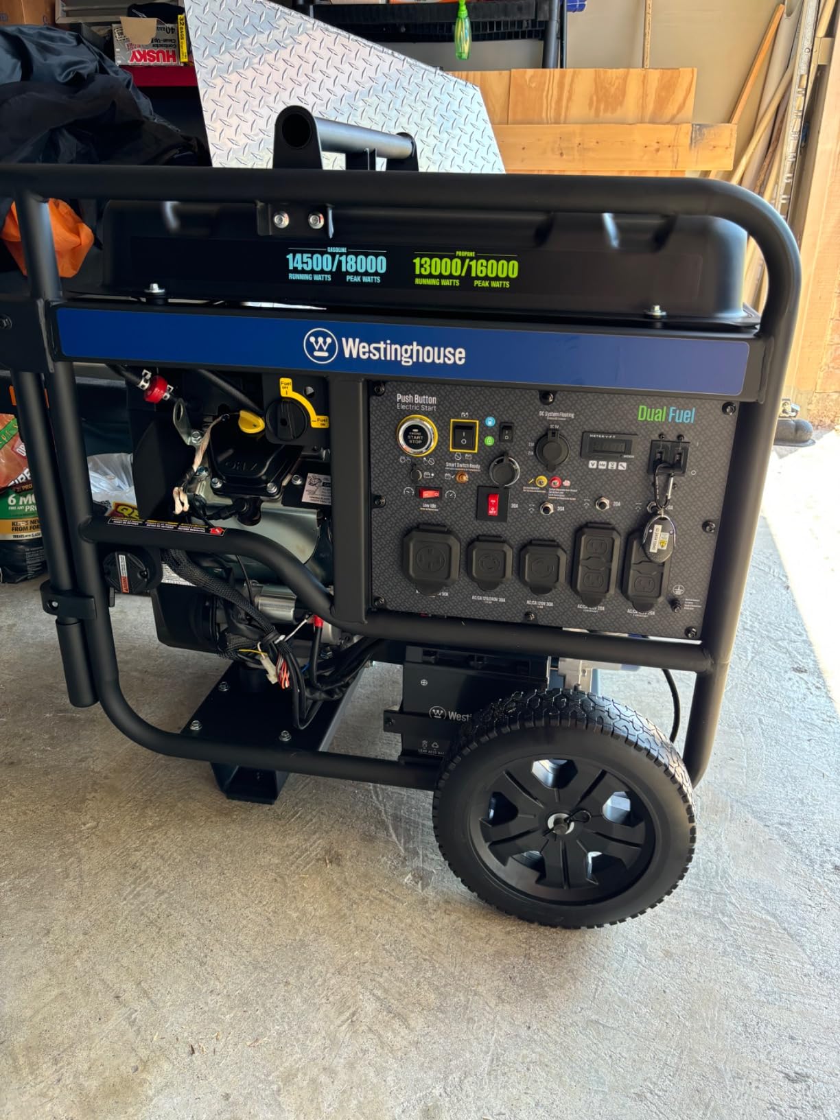 Westinghouse 18000 Peak Watt Dual Fuel Home Backup Portable Generator, Remote Electric Start, Transfer Switch Ready, Gas & Propane Powered, CO Sensor customer photo 2