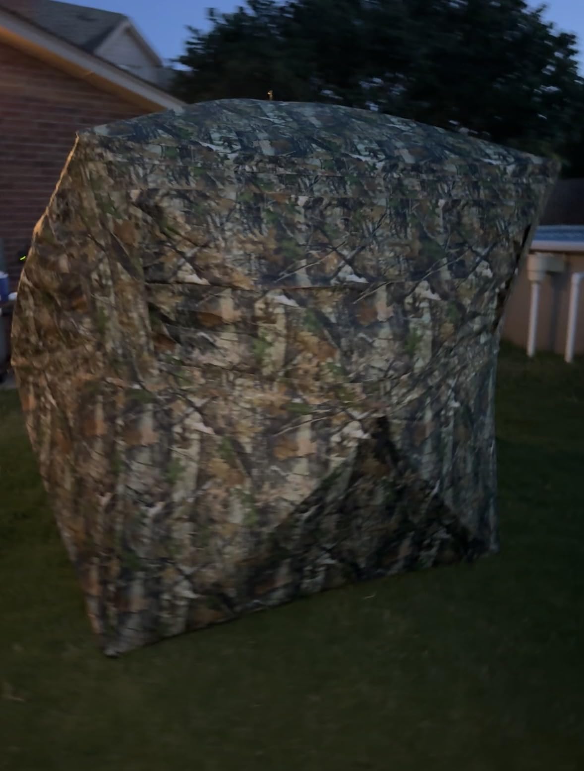 TIDEWE Hunting Blind for Deer, 270° See Through Ground Blind | Pop Up Design, Camo Hunting Tent, Silent Sliding Windows, Brush Loops, Metal Hub, Carry Bag Included customer photo 1