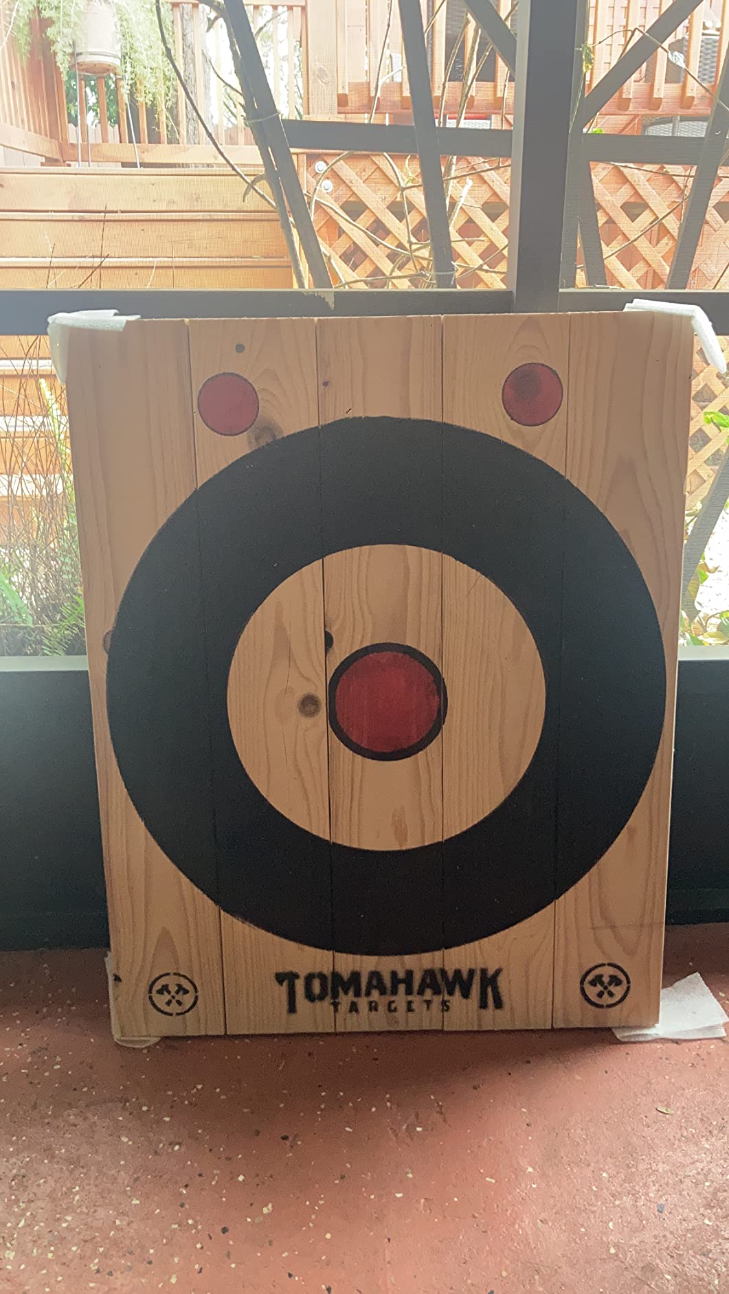 Large 2-Ring Painted Frameless Axe and Knife Throwing Target customer photo 2