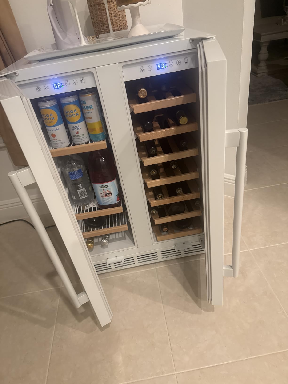 12 Inch Wine Cooler Refrigerator,Mini Wine Fridge 18 Bottle Capacity,Built-in or Freestanding Professional Wine Chiller with Quiet and Stable Temperature Control Systems. customer photo 1