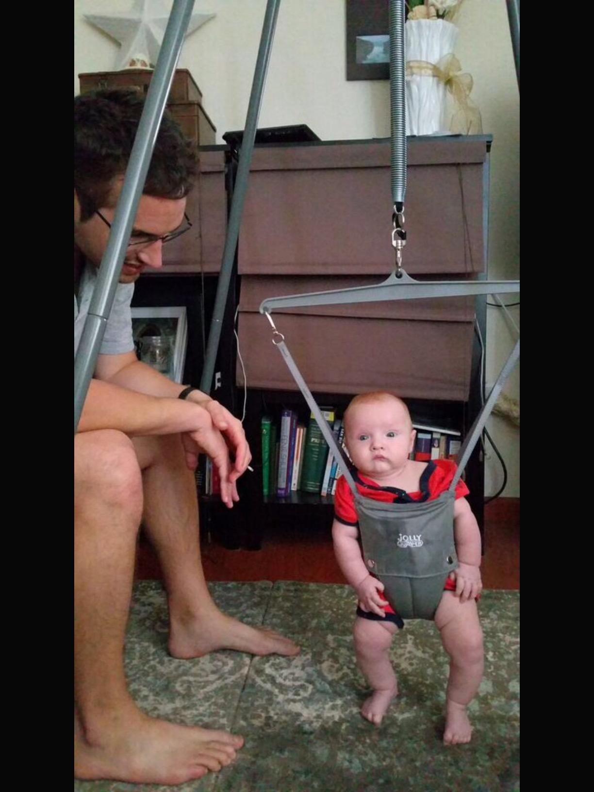 Jolly Jumper Elite Baby Exerciser - Grey Safari customer photo 2