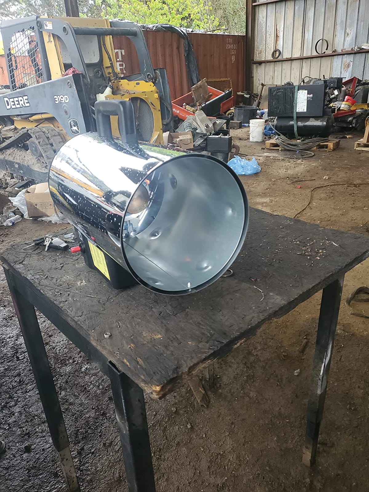 Flame King 60,000 BTU Portable Propane Forced Air Heater Outdoor Great for Jobsite, Construction, Garage, Patio, Stainless Steel customer photo 1