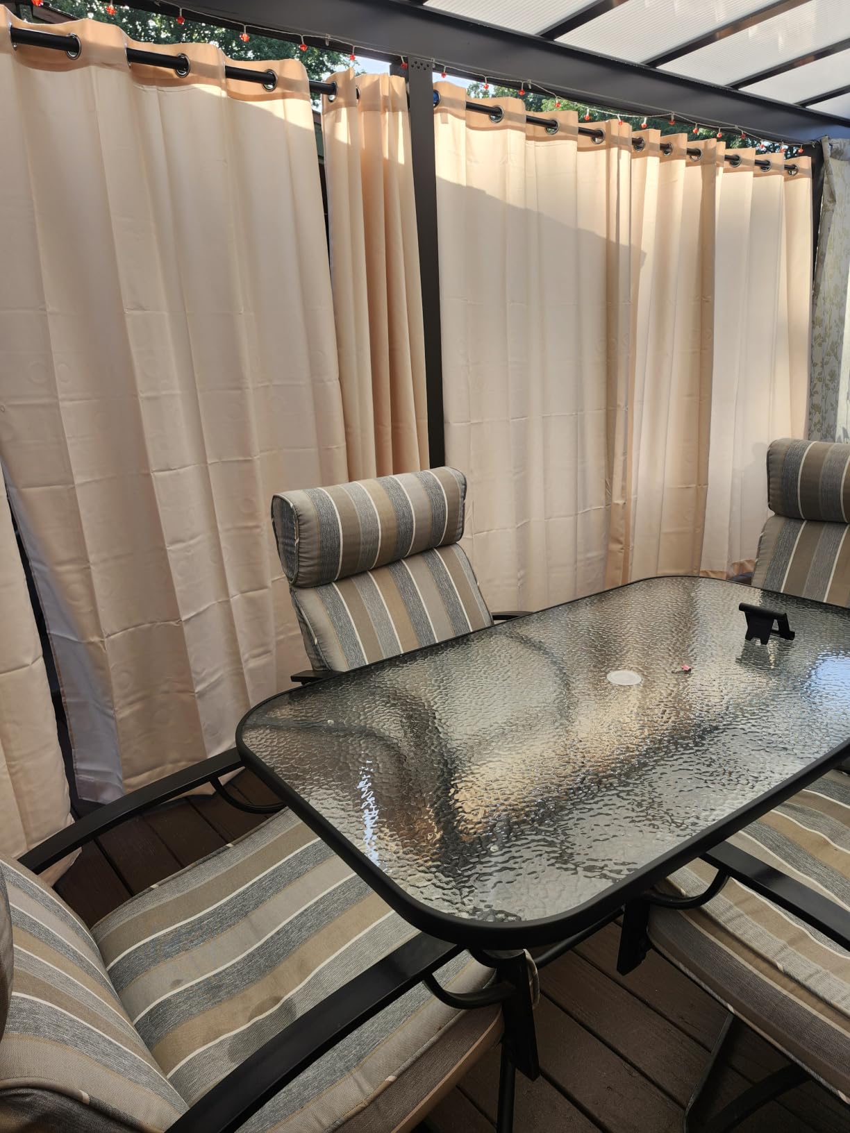 Easy-Going Outdoor Curtains for Patio 1 Panel, 54x84 inch, Beige customer photo 1
