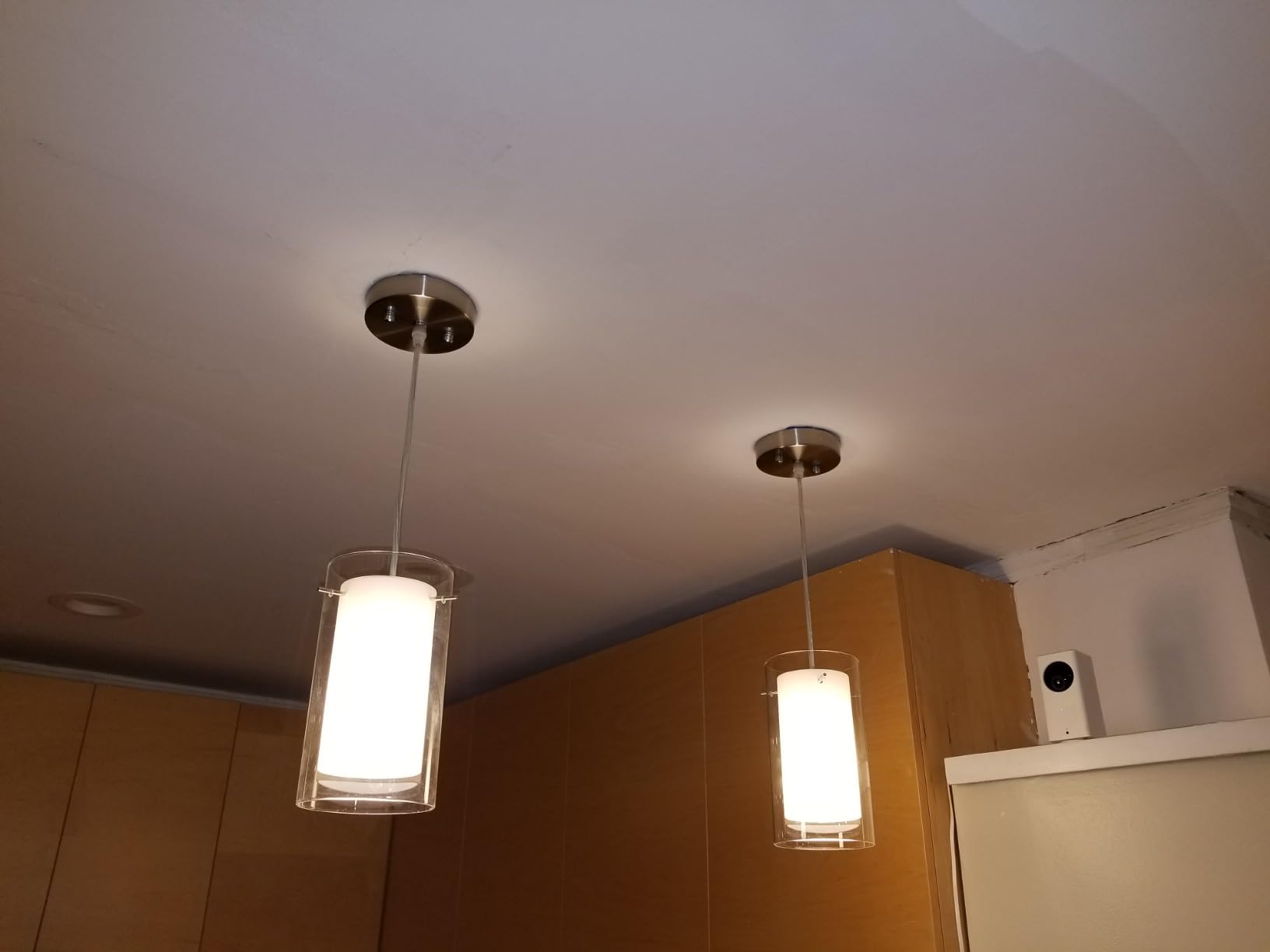AKEZON Pendant Lights Kitchen Island 2 Pack, Brushed Nickel, Adjust Height customer photo 2