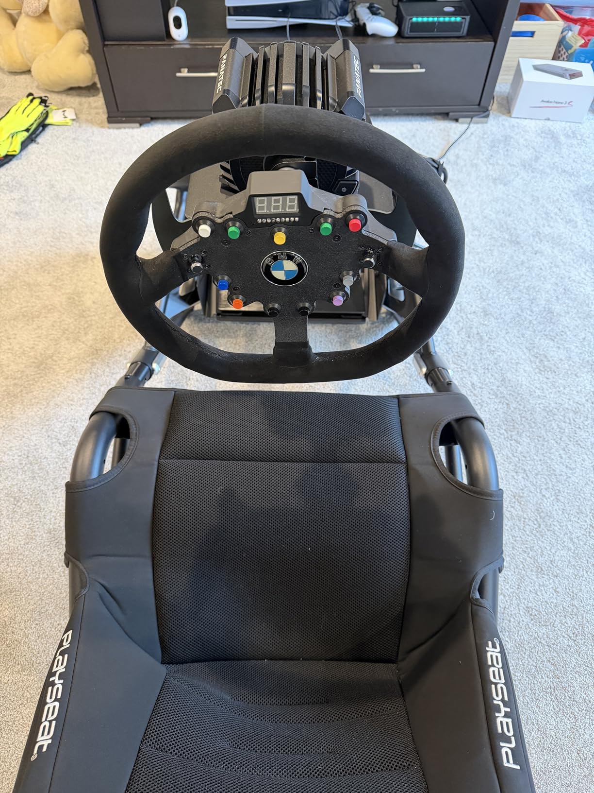 PLAYSEAT Trophy Sim Racing Cockpit | High Performance Racing Simulator Cockpit | Supports Direct Drive | Compatible with All Steering Wheels & Pedals on the Market | Supports PC & Console | Black customer photo 1
