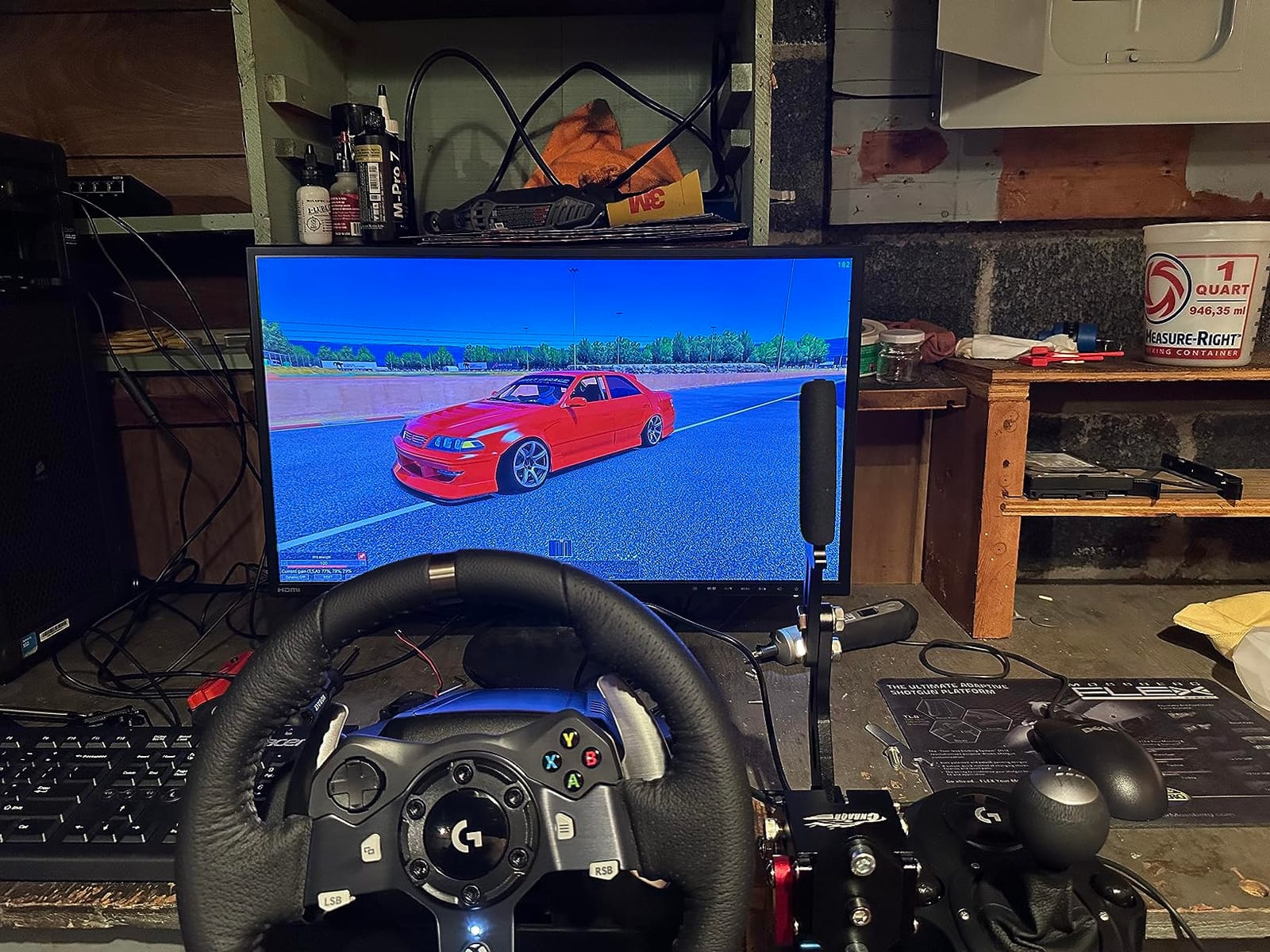 CNRAQR PC Racing Game USB Handbrake for 16Bit SIM for Racing Games, Compatible with G27 G29 G920 G923 T500 T300 Simulate Linear Handbrake(With Fixing Clip and Plate customer photo 1
