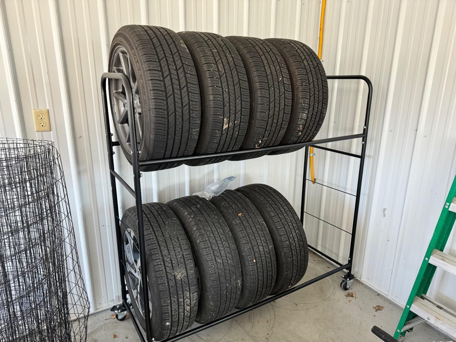 STEELAID Tire Storage Rack - Rolling Rack for Garage - Indoor/Outdoor Shelves 60 inch Organizer customer photo 1